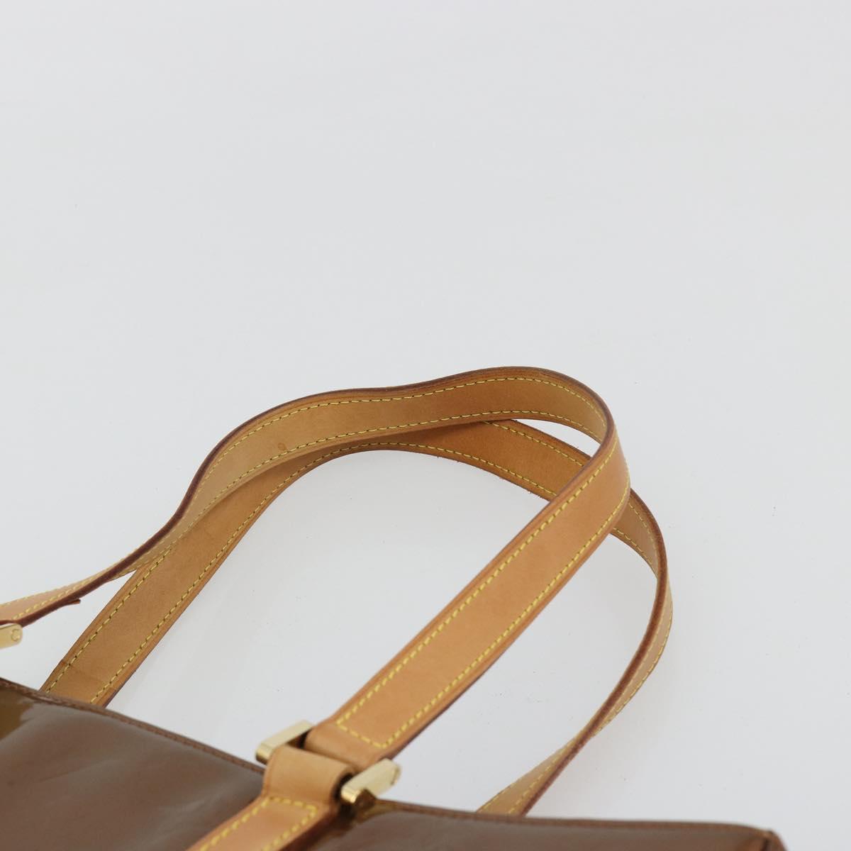 LOUIS VUITTON Monogram Vernis Columbus Tote Bag Bronze M91134 LV Auth 182266