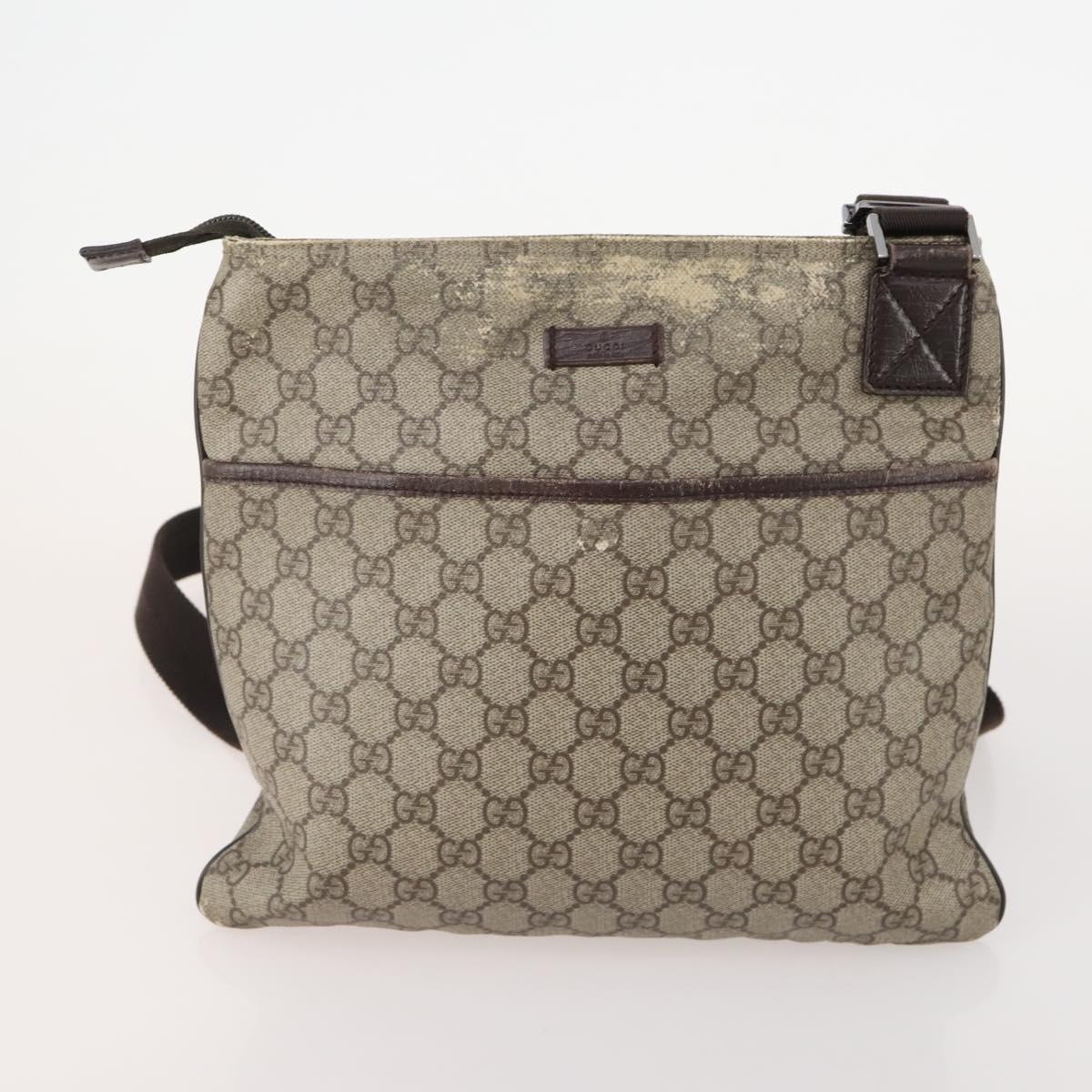 GUCCI GG Supreme GG Canvas Web Sherry Line Bag Nylon 5 Set Beige Auth 182268