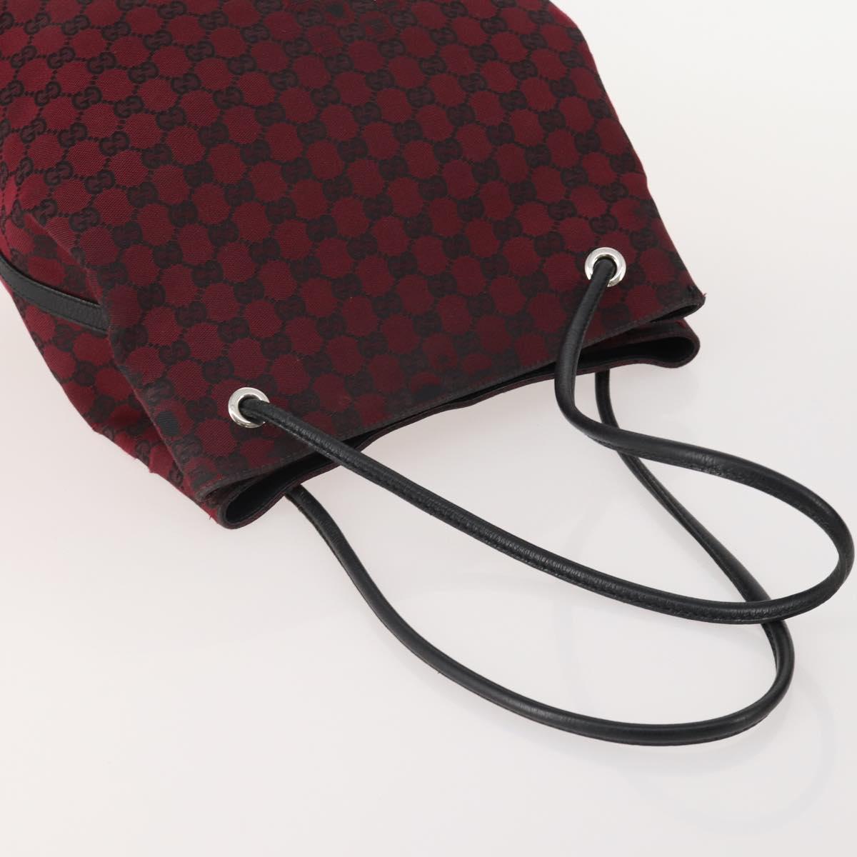 GUCCI GG Canvas Web Sherry Line Shoulder Bag 4 Set Beige Red Auth 182270