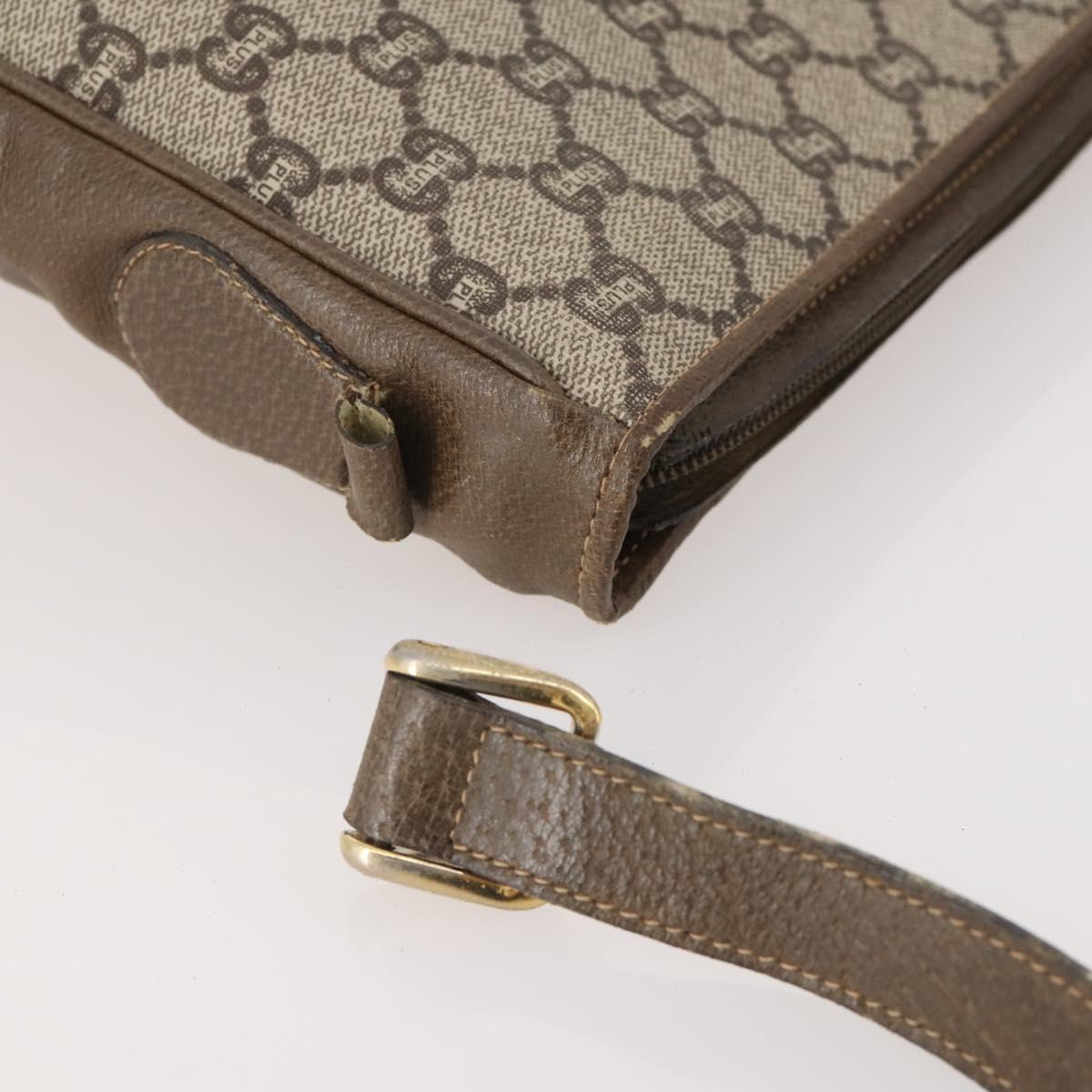 GUCCI GG Plus Supreme Web Sherry Line Bag Leather PVC Nylon 6 Set Auth 182271
