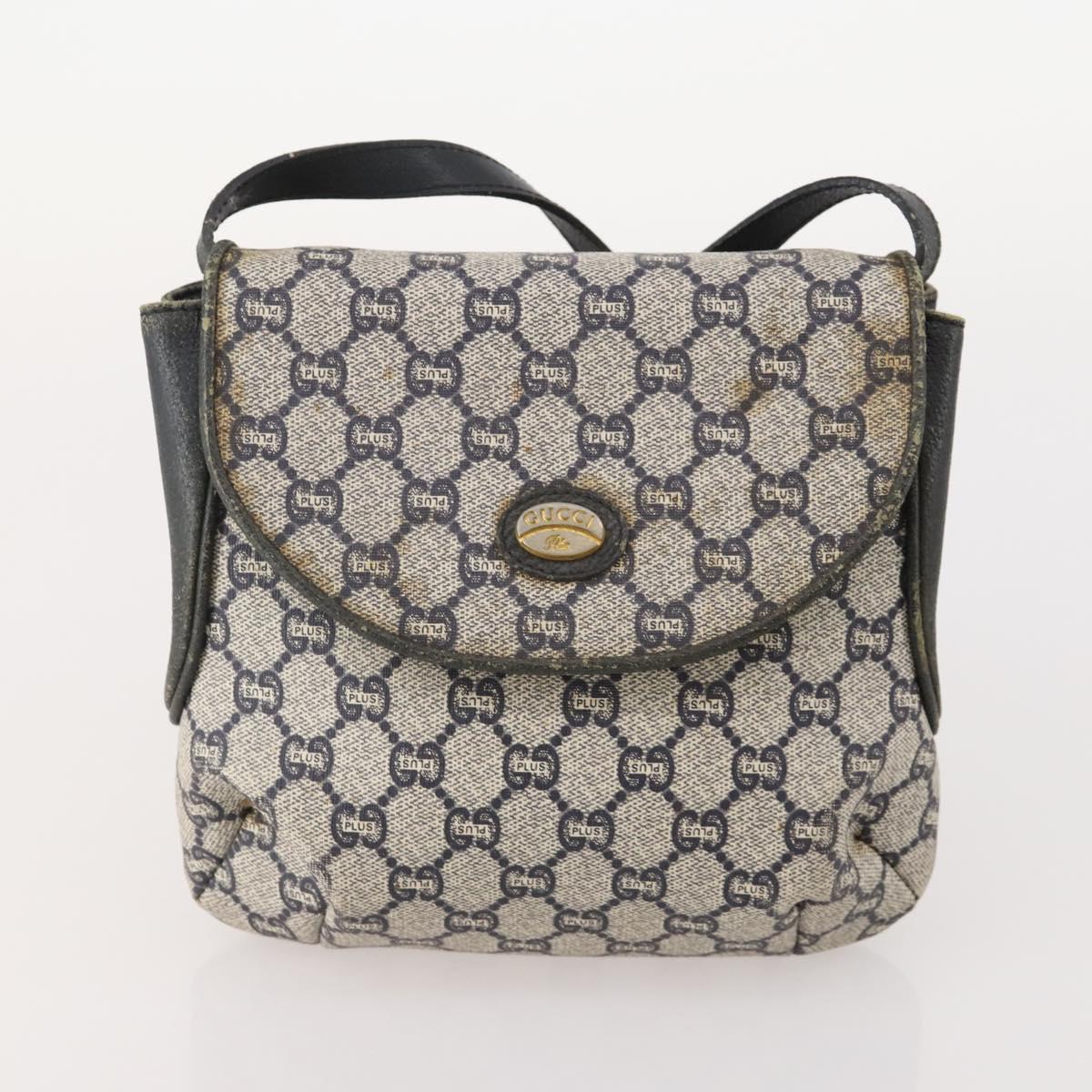 GUCCI GG Plus Supreme Web Sherry Line Bag Leather PVC Nylon 6 Set Auth 182271