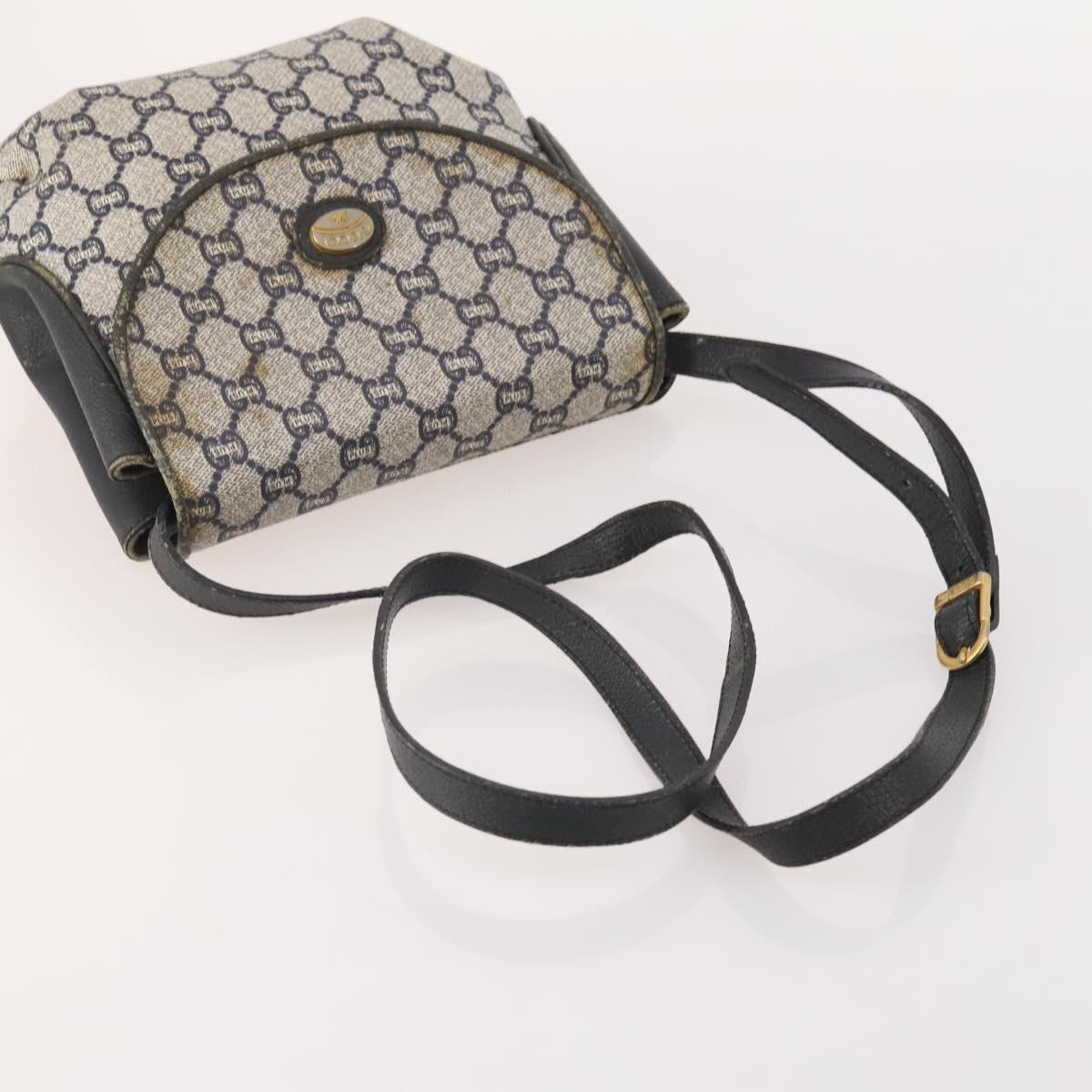 GUCCI GG Plus Supreme Web Sherry Line Bag Leather PVC Nylon 6 Set Auth 182271