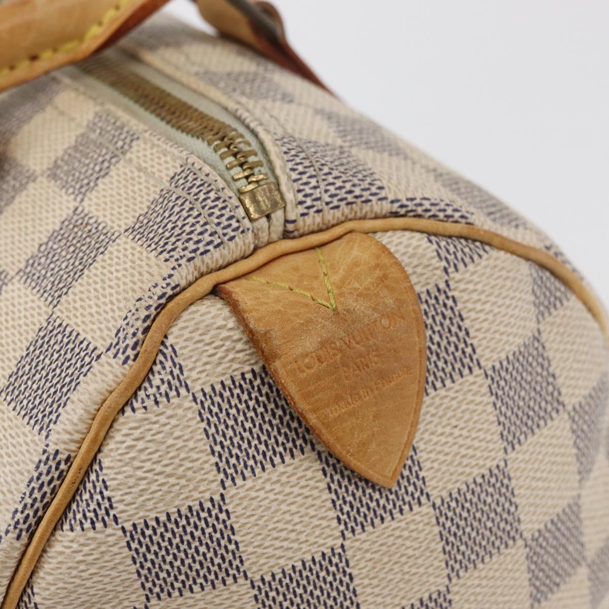 LOUIS VUITTON Damier Azur Speedy 25 Hand Bag N41534 LV Auth 182302