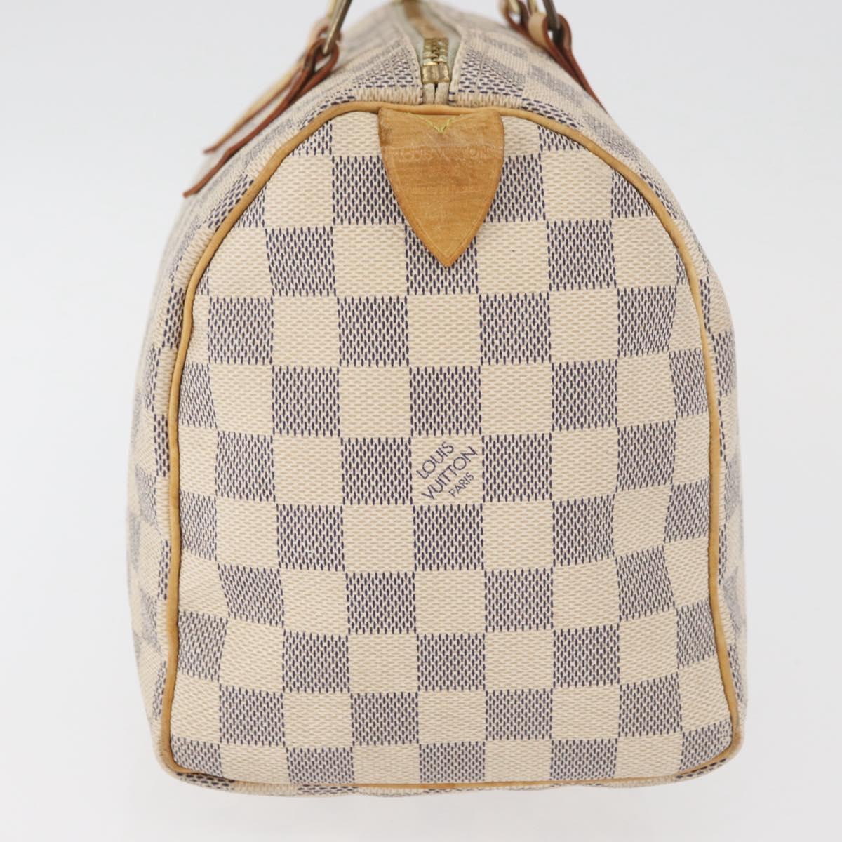 LOUIS VUITTON Damier Azur Speedy 25 Hand Bag N41534 LV Auth 182302