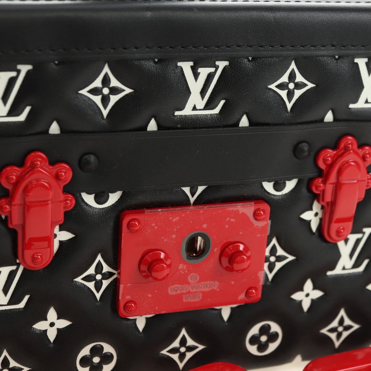 LOUIS VUITTON Lamb Leather Chain Petite Mar Bag 2way Black M59638 Auth 182311SM