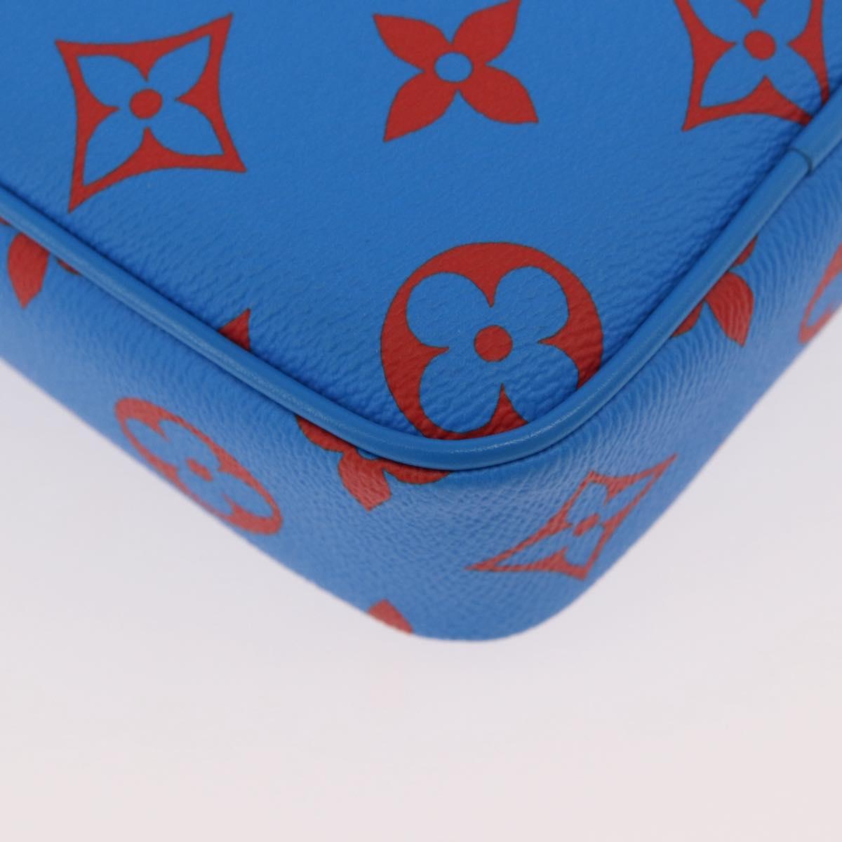 LOUIS VUITTON Monogram Glow Danube Shoulder Bag Blue Red M14685 LV Auth 182313SM