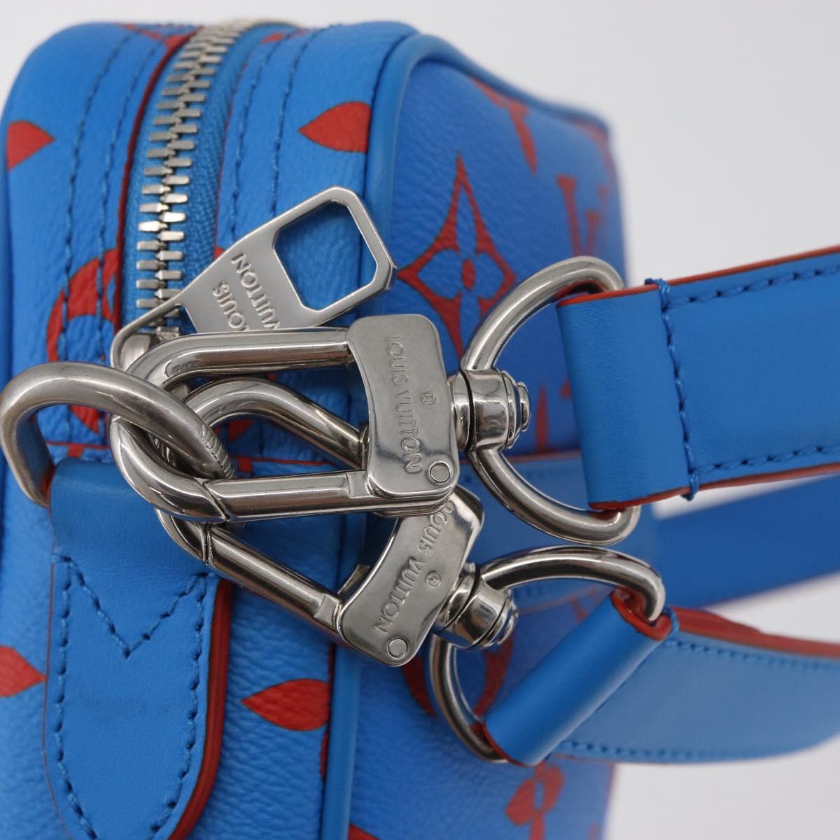 LOUIS VUITTON Monogram Glow Danube Shoulder Bag Blue Red M14685 LV Auth 182313SM