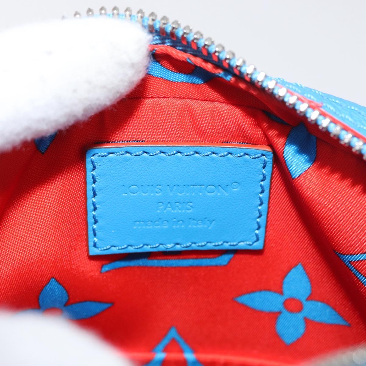 LOUIS VUITTON Monogram Glow Danube Shoulder Bag Blue Red M14685 LV Auth 182313SM