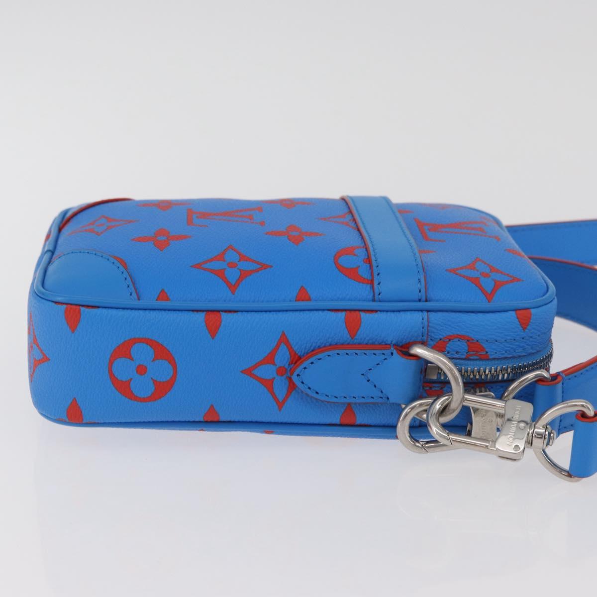 LOUIS VUITTON Monogram Glow Danube Shoulder Bag Blue Red M14685 LV Auth 182313SM