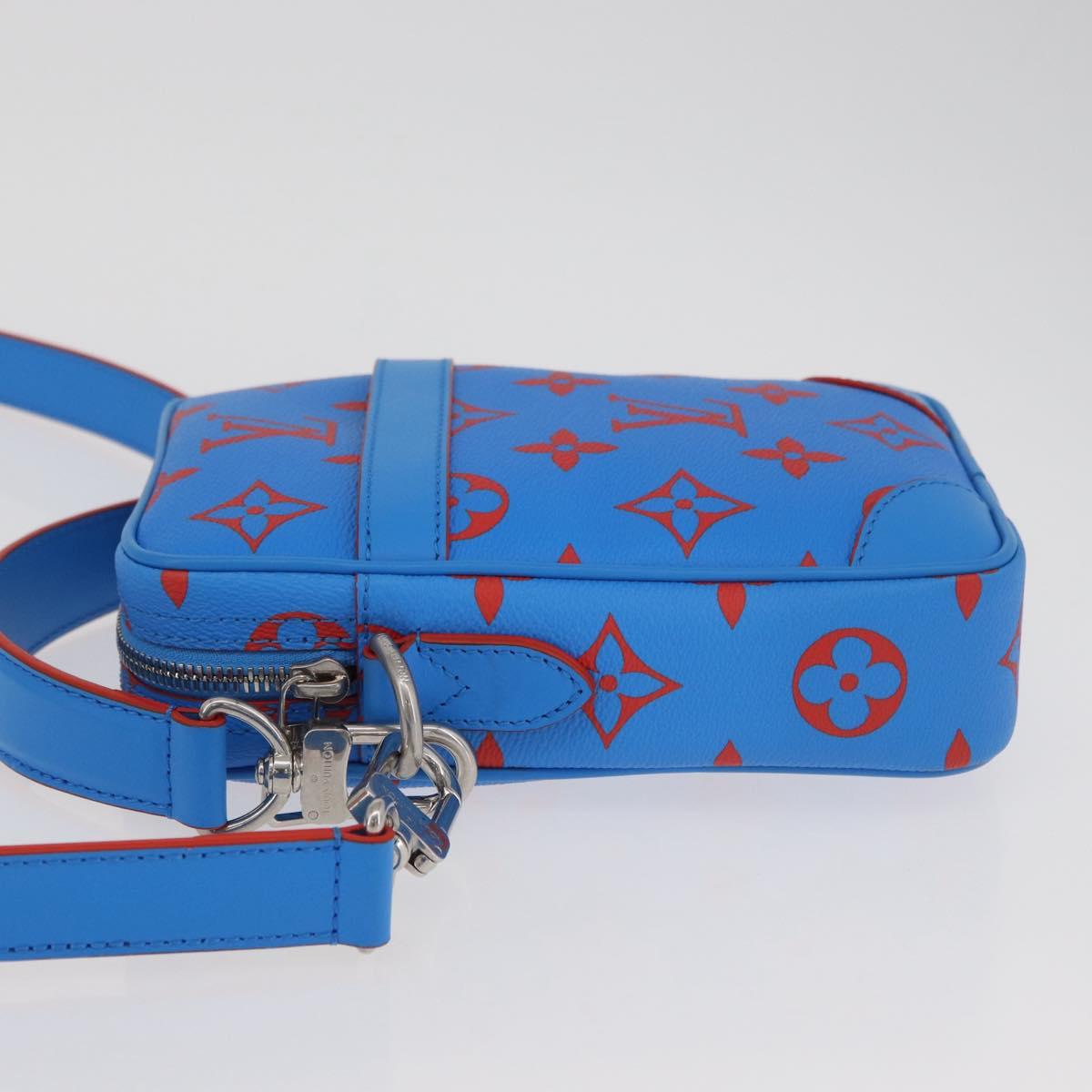 LOUIS VUITTON Monogram Glow Danube Shoulder Bag Blue Red M14685 LV Auth 182313SM