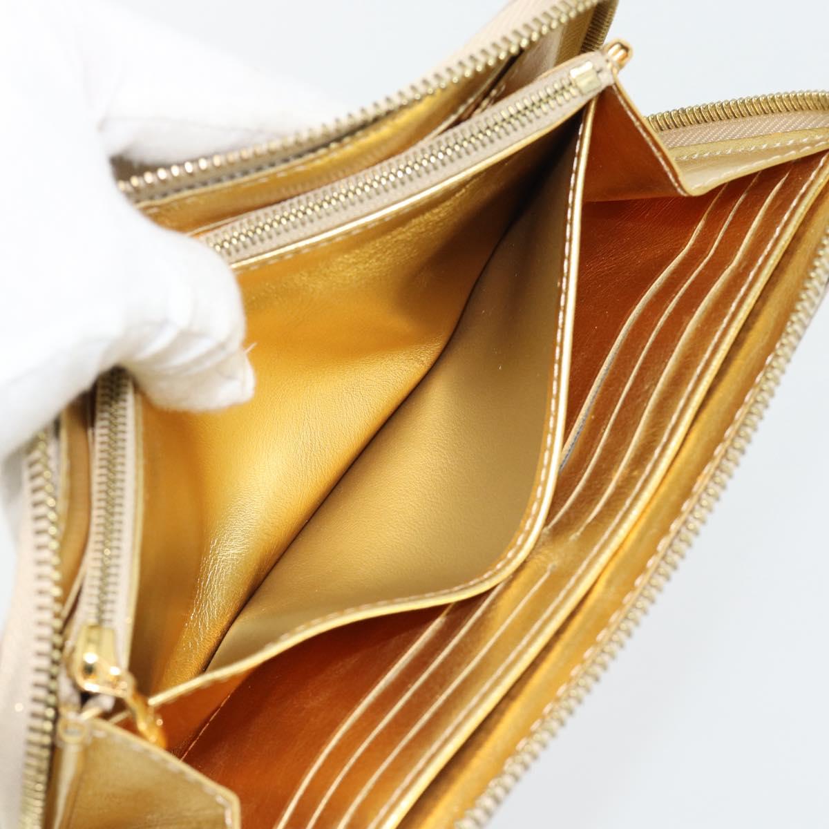 LOUIS VUITTON Zippy Wallet Long Wallet Suhari Gold M95569 LV Auth 182314A