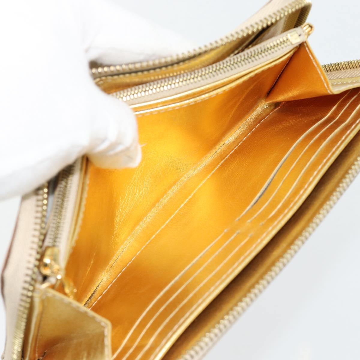 LOUIS VUITTON Zippy Wallet Long Wallet Suhari Gold M95569 LV Auth 182314A