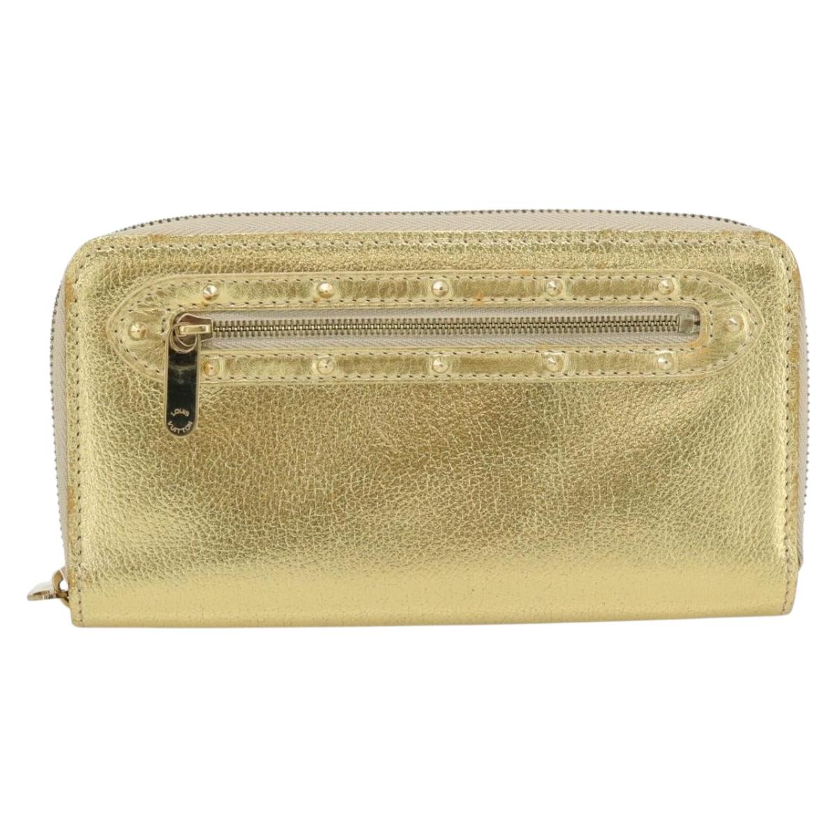LOUIS VUITTON Zippy Wallet Long Wallet Suhari Gold M95569 LV Auth 182314A