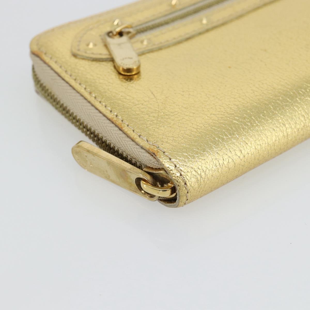 LOUIS VUITTON Zippy Wallet Long Wallet Suhari Gold M95569 LV Auth 182314A