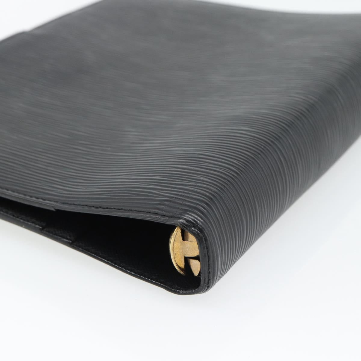 LOUIS VUITTON Epi Agenda GM Day Planner Cover Black R20212 LV Auth 182317V