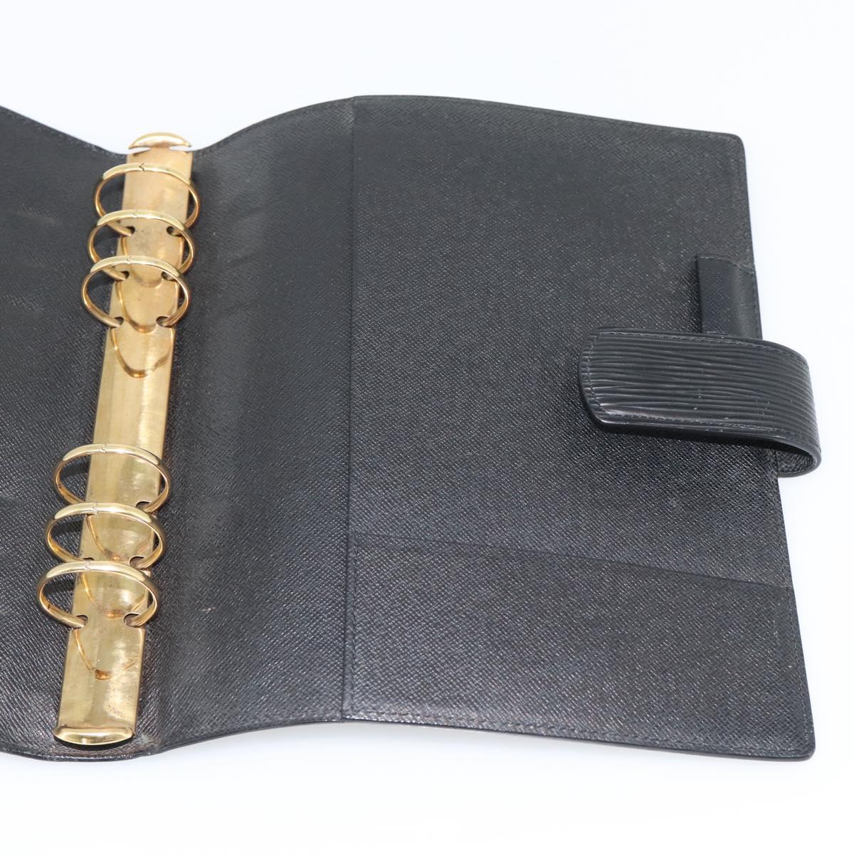 LOUIS VUITTON Epi Agenda GM Day Planner Cover Black R20212 LV Auth 182317V