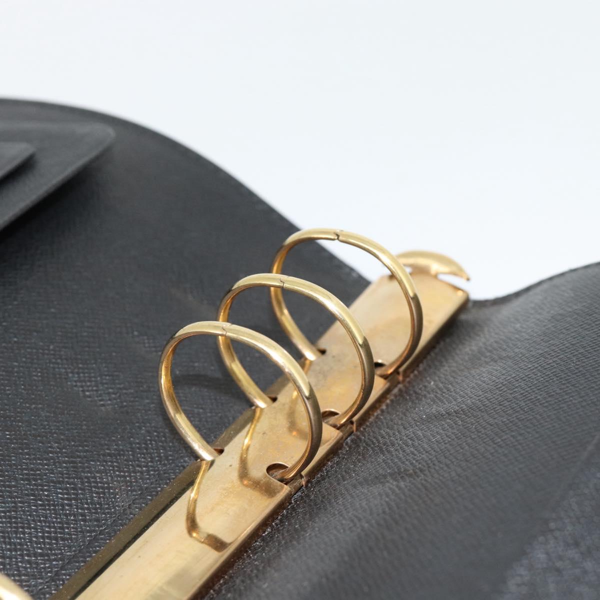 LOUIS VUITTON Epi Agenda GM Day Planner Cover Black R20212 LV Auth 182317V