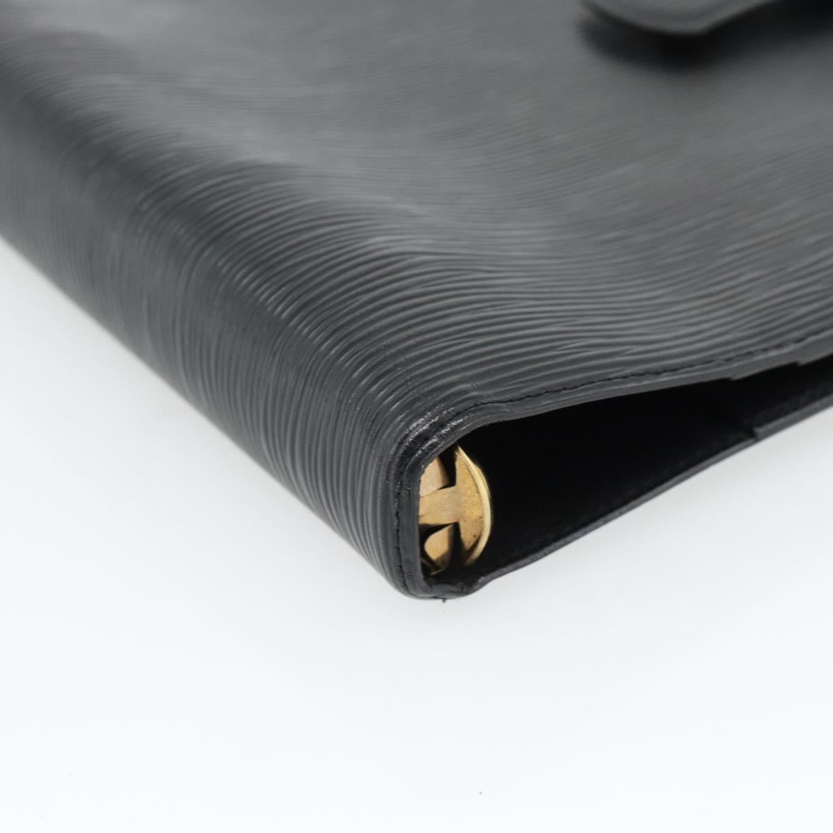 LOUIS VUITTON Epi Agenda GM Day Planner Cover Black R20212 LV Auth 182317V
