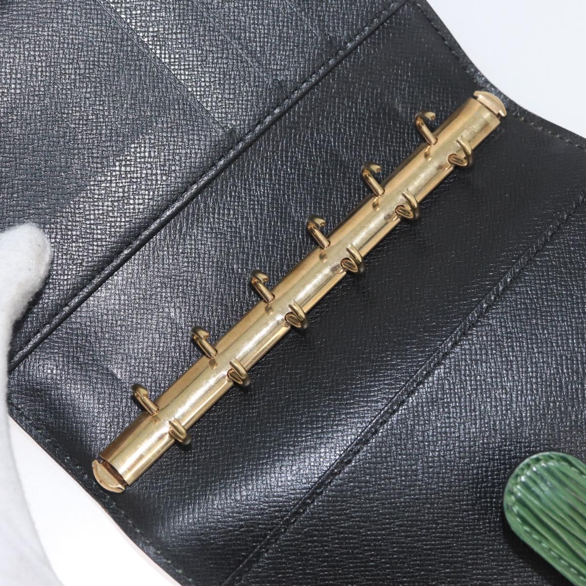 LOUIS VUITTON Epi Agenda PM Day Planner Cover Green R20054 LV Auth 182318