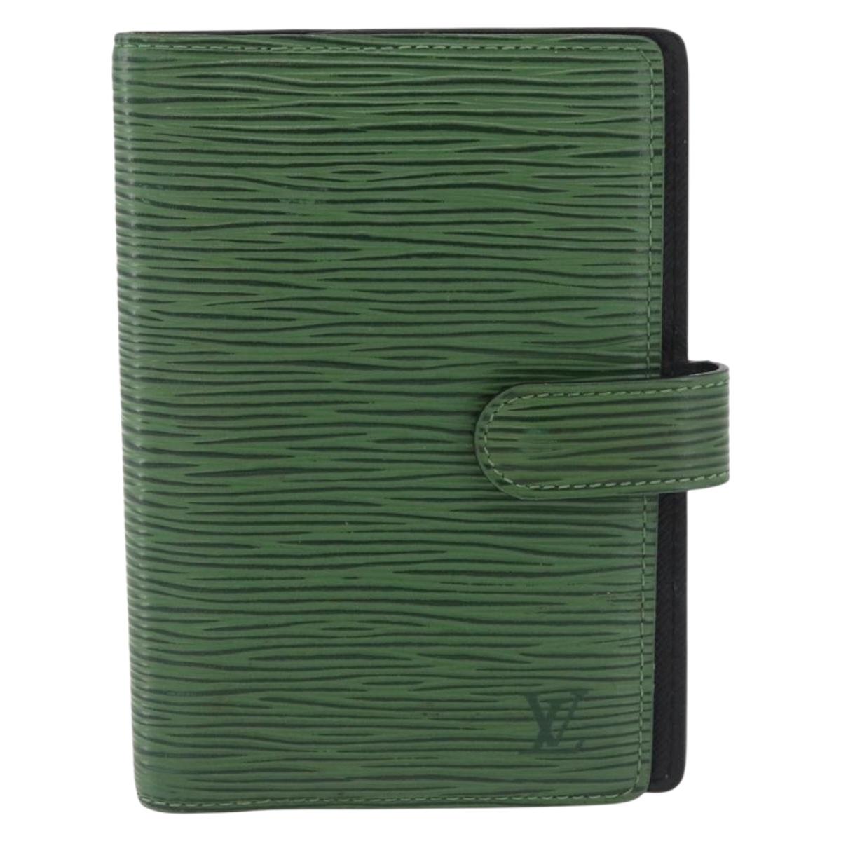 LOUIS VUITTON Epi Agenda PM Day Planner Cover Green R20054 LV Auth 182318