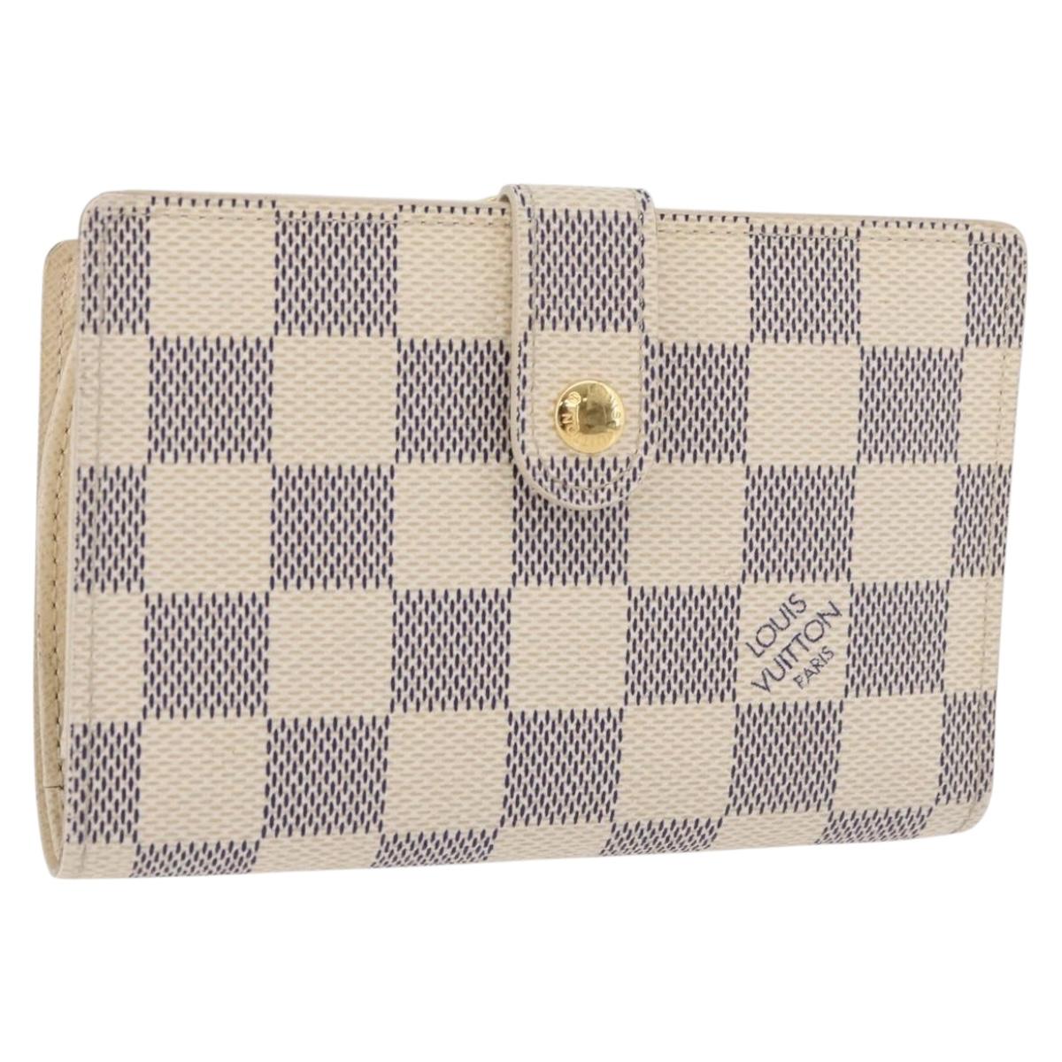 LOUIS VUITTON Damier Azur Portefeuille Viennois Wallet N61676 LV Auth 182319V