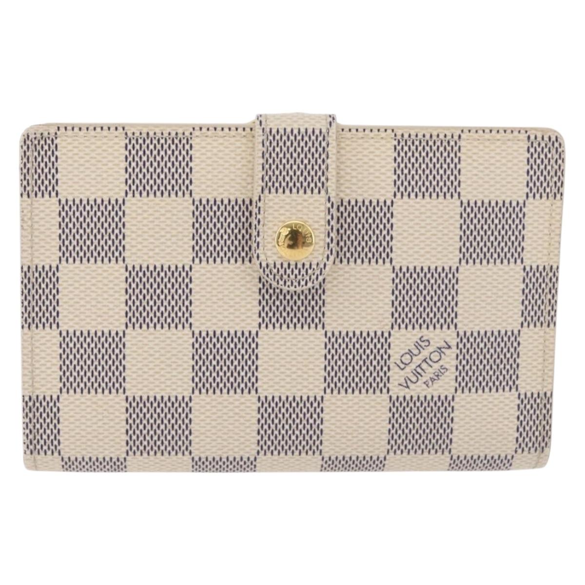 LOUIS VUITTON Damier Azur Portefeuille Viennois Wallet N61676 LV Auth 182319V