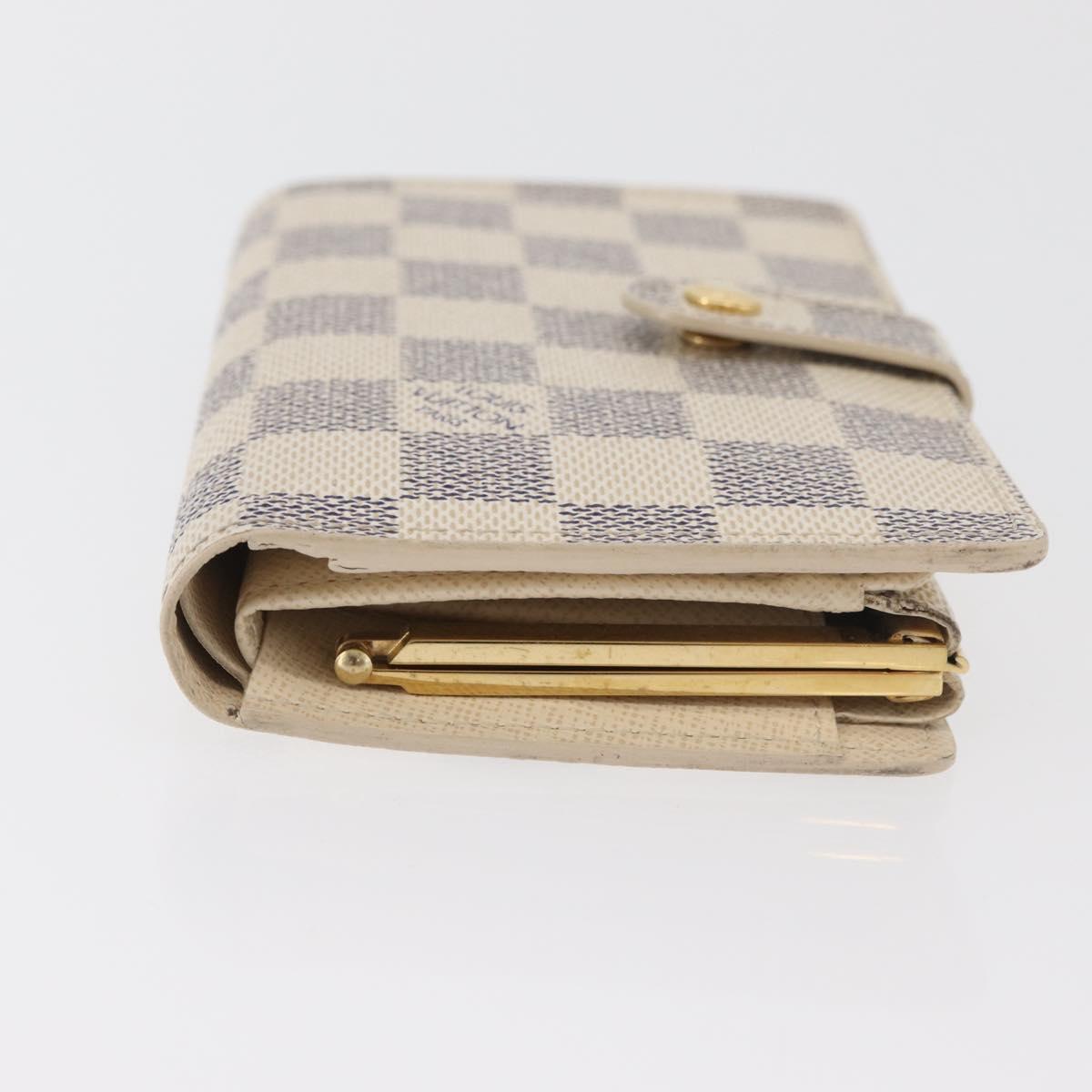 LOUIS VUITTON Damier Azur Portefeuille Viennois Wallet N61676 LV Auth 182319V