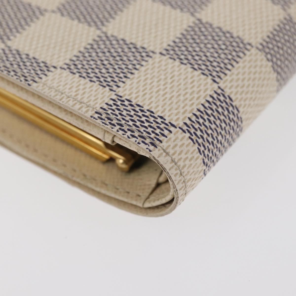 LOUIS VUITTON Damier Azur Portefeuille Viennois Wallet N61676 LV Auth 182319V