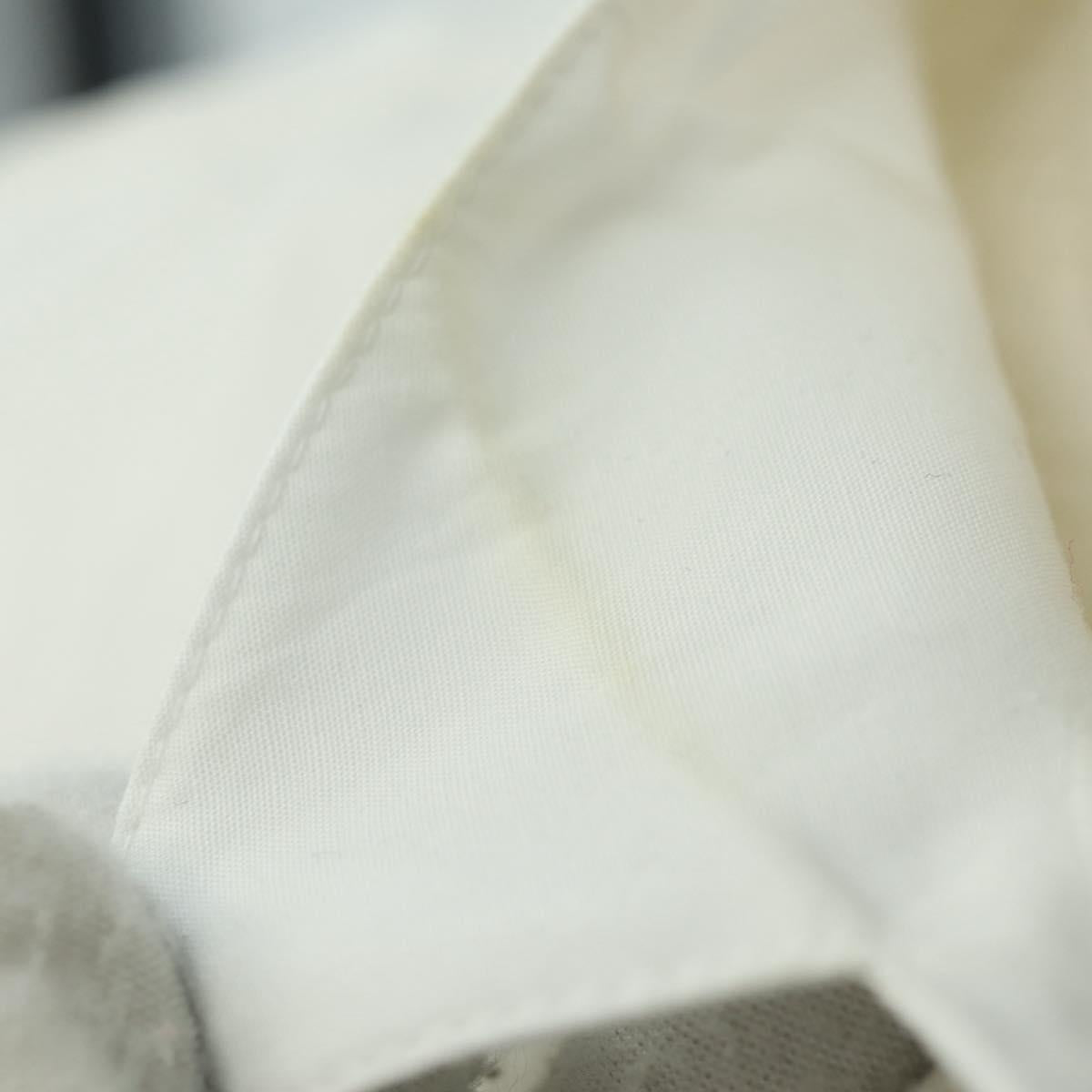 LOUIS VUITTON Long sleeve Shirt cotton 34 White LV Auth 182326M