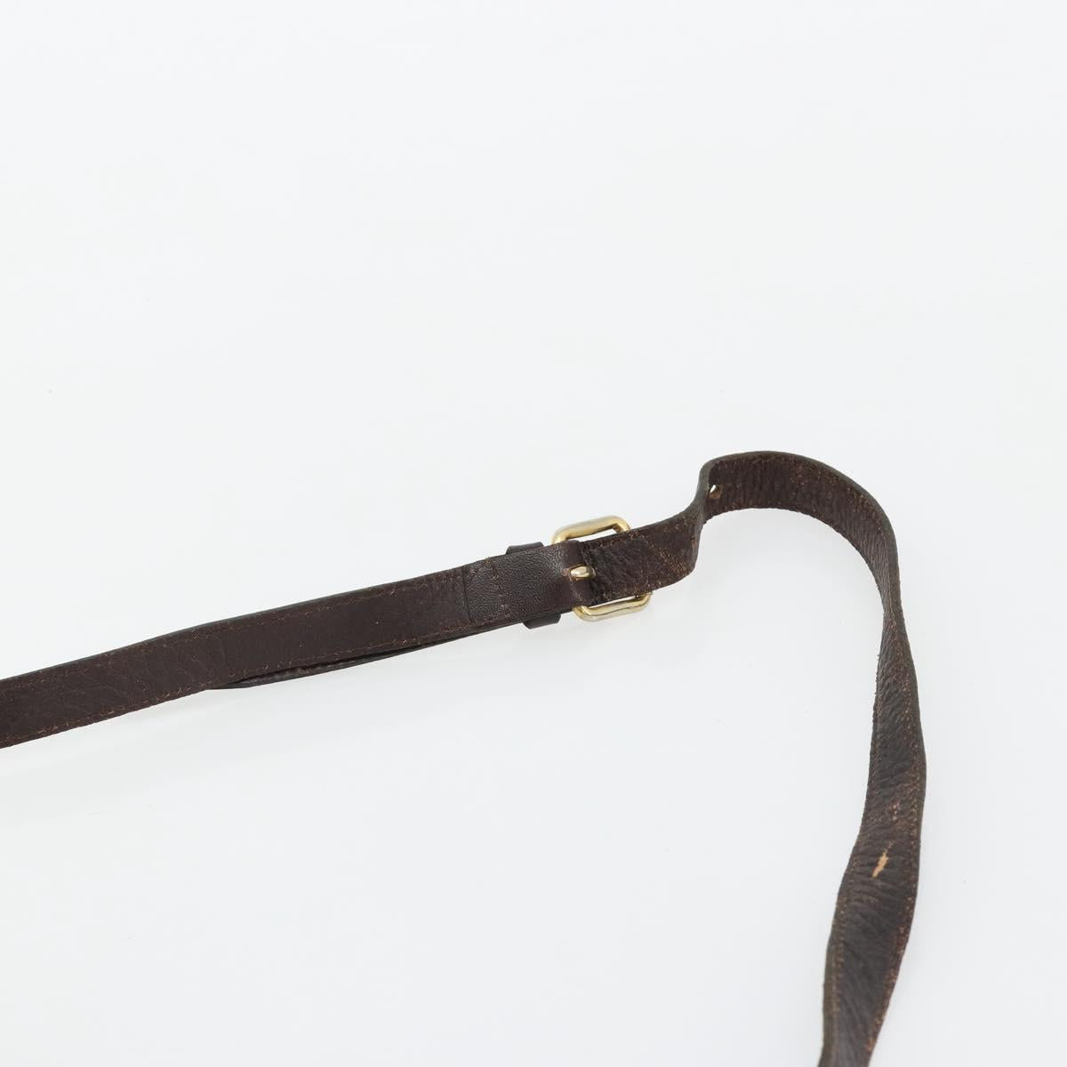 FENDI Zucca Canvas Shoulder Bag Black Brown Auth 182351