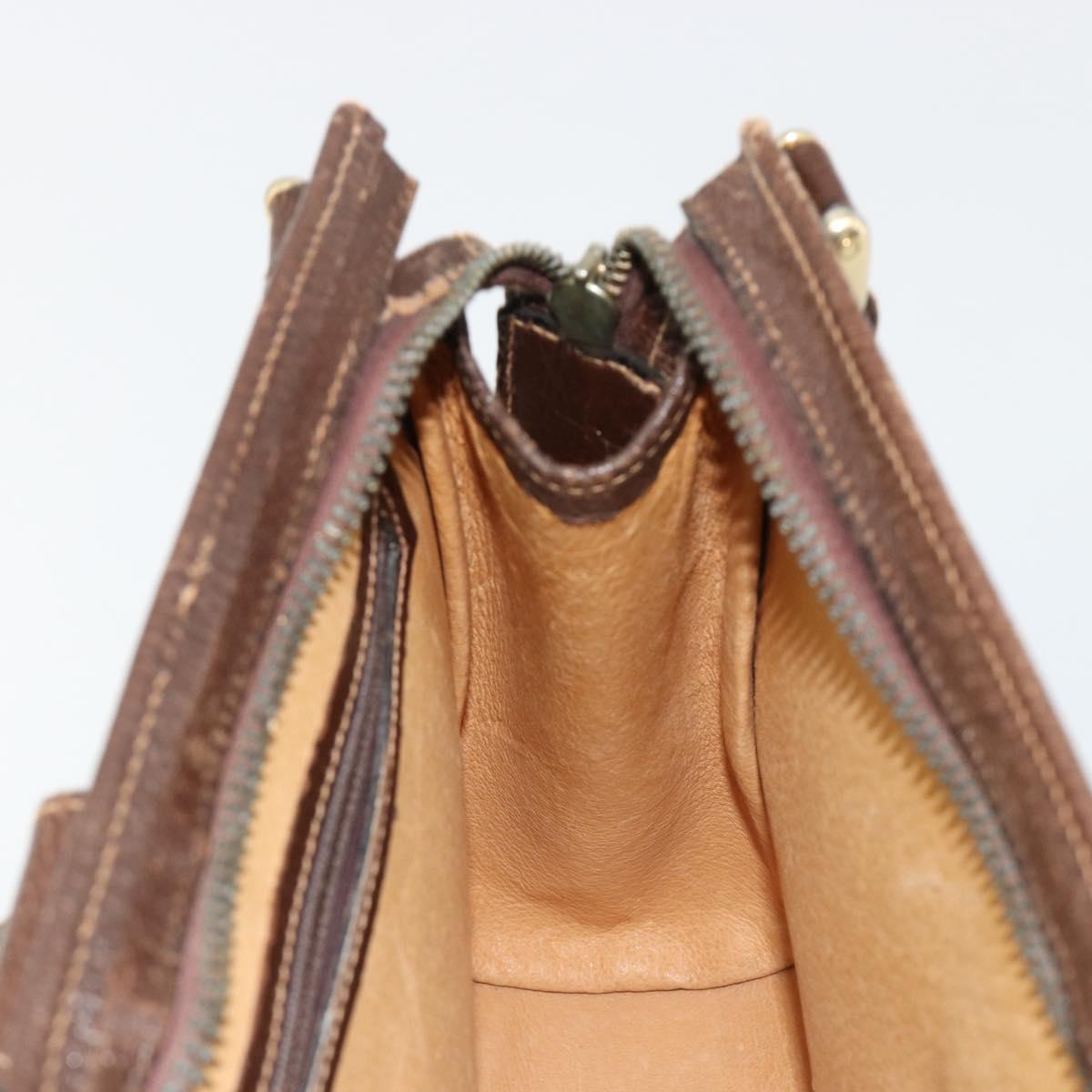 GUCCI GG Supreme Shoulder Bag PVC Beige Gold Auth 182353
