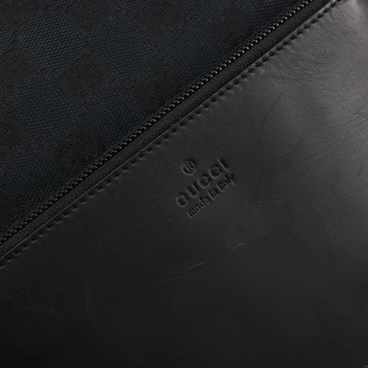 GUCCI GG Canvas Tote Bag Black Silver 019 0402 Auth 182358