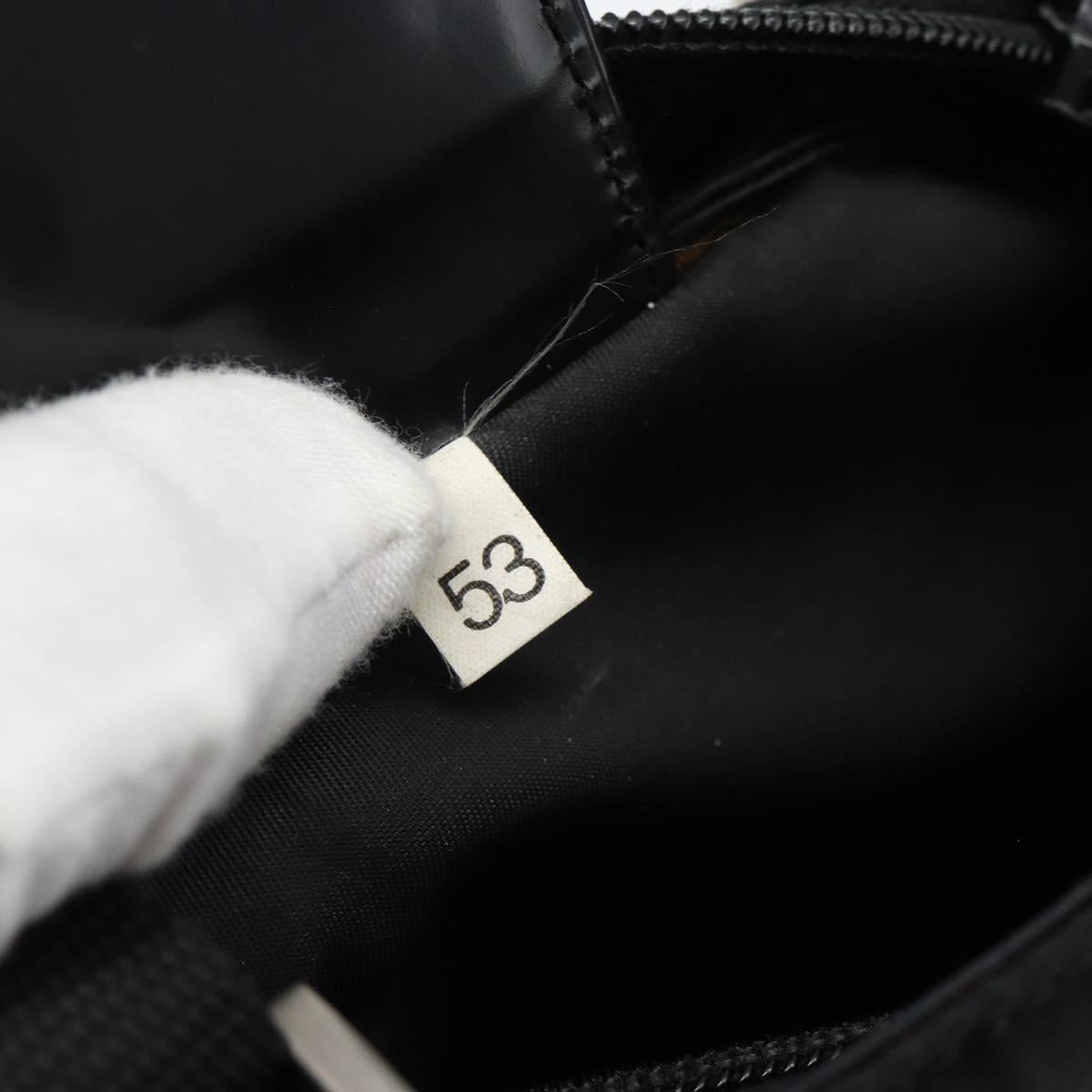 PRADA Shoulder Bag Nylon Black Silver Auth 182359A