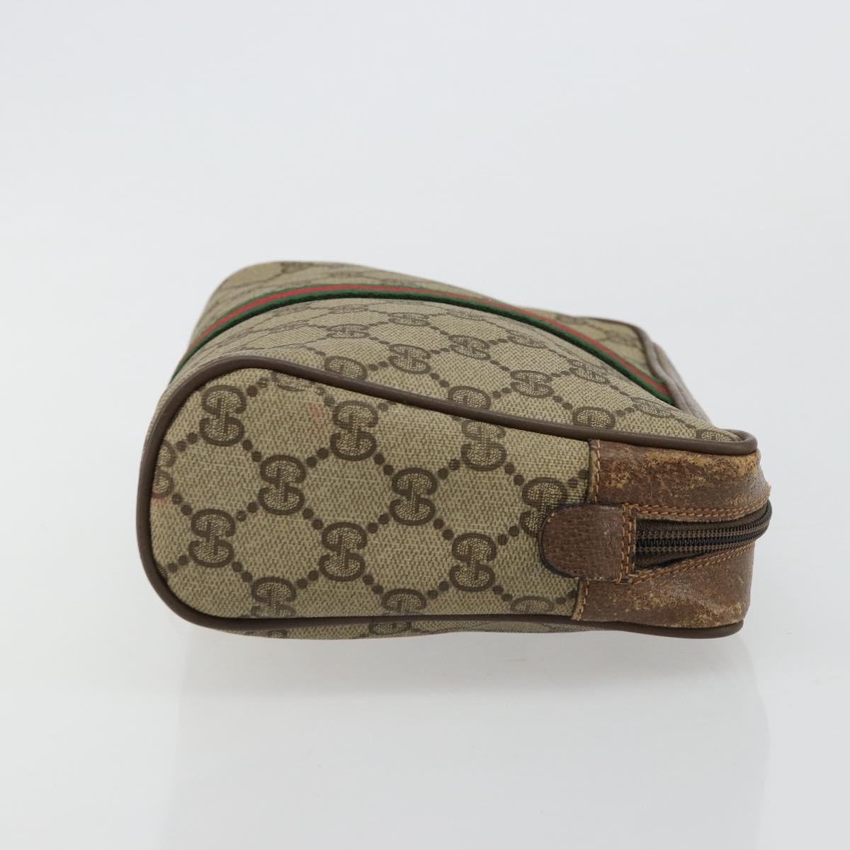 GUCCI GG Supreme Web Sherry Line Bag Beige Red Green 63 01 012 Auth 182367