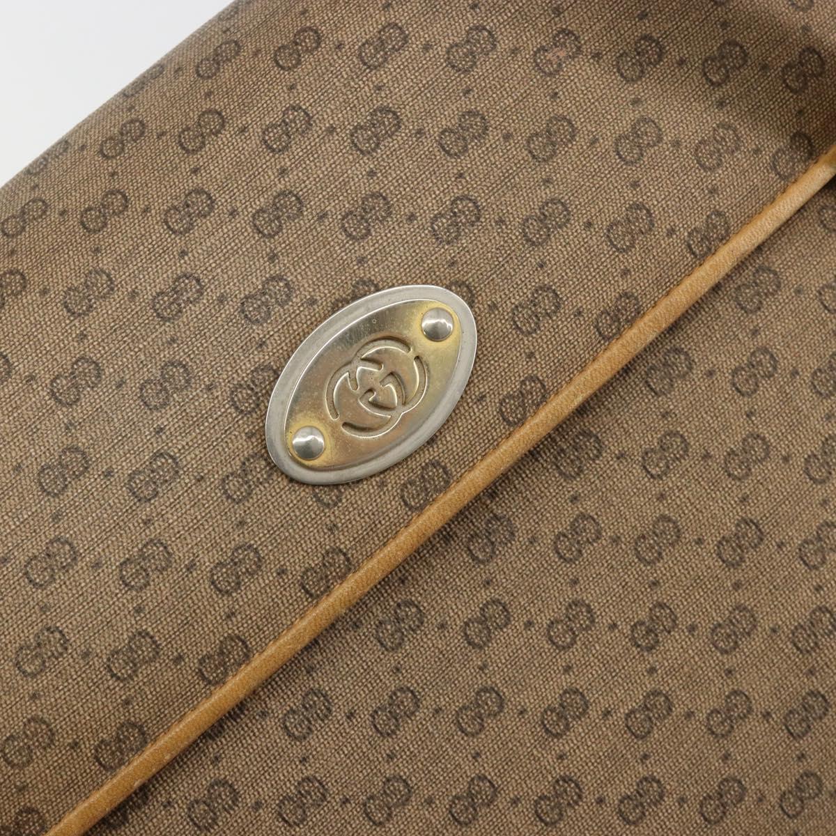 GUCCI Micro GG Supreme Hand Bag PVC Beige Gold 000 46 4857 Auth 182375