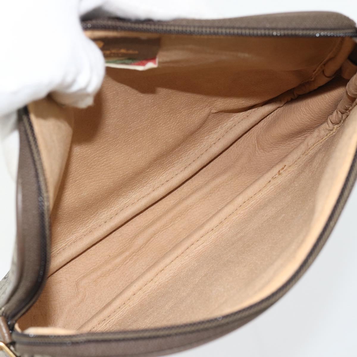 GUCCI GG Supreme Shoulder Bag PVC Beige Gold 97 02 068 Auth 182376