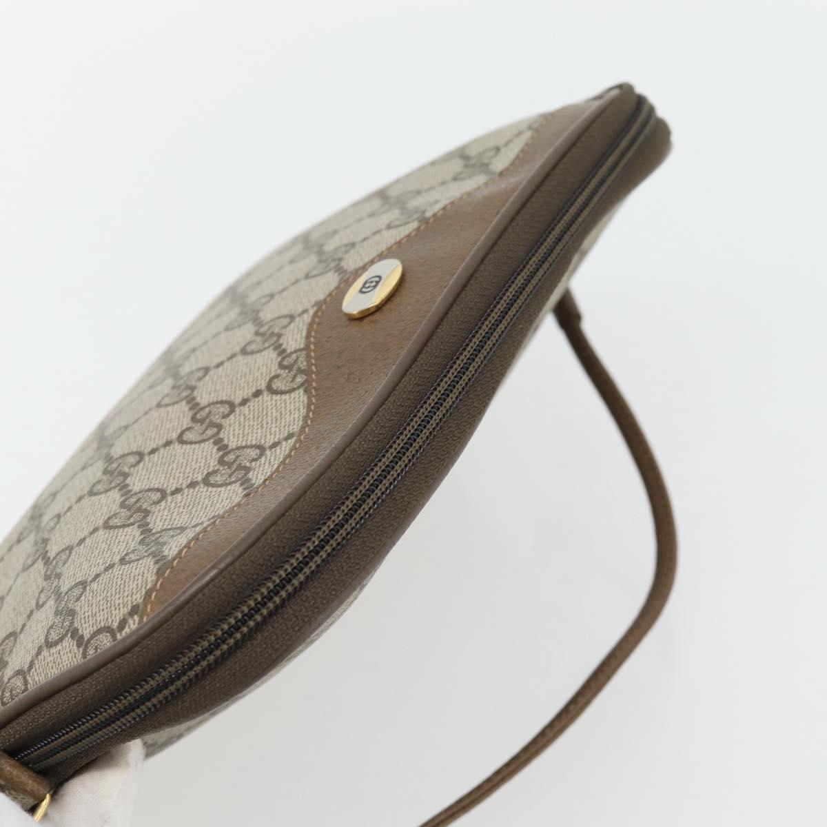 GUCCI GG Supreme Shoulder Bag PVC Beige Gold 97 02 068 Auth 182376