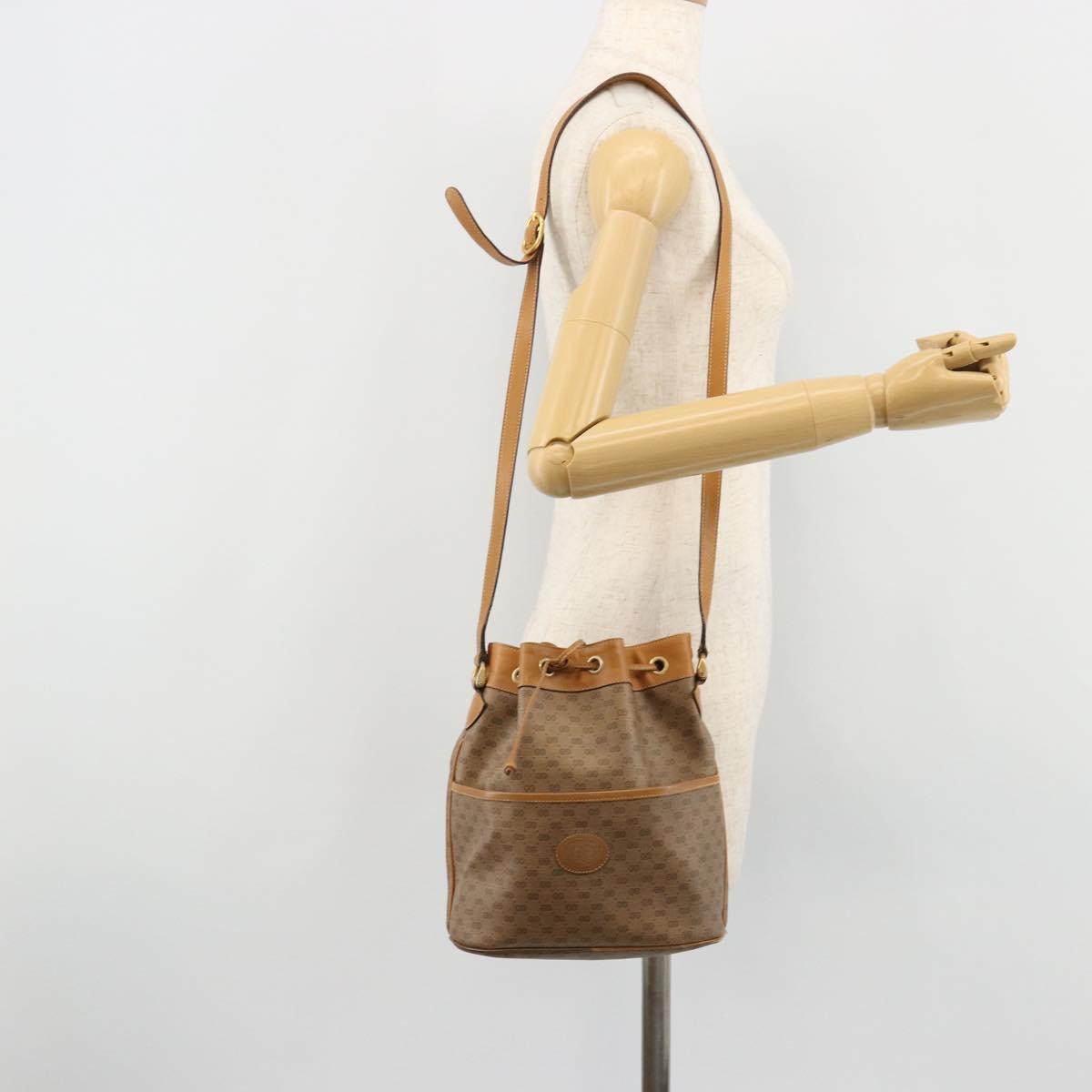 GUCCI Micro GG Supreme Shoulder Bag PVC Beige Gold 001 904 0791 Auth 182379