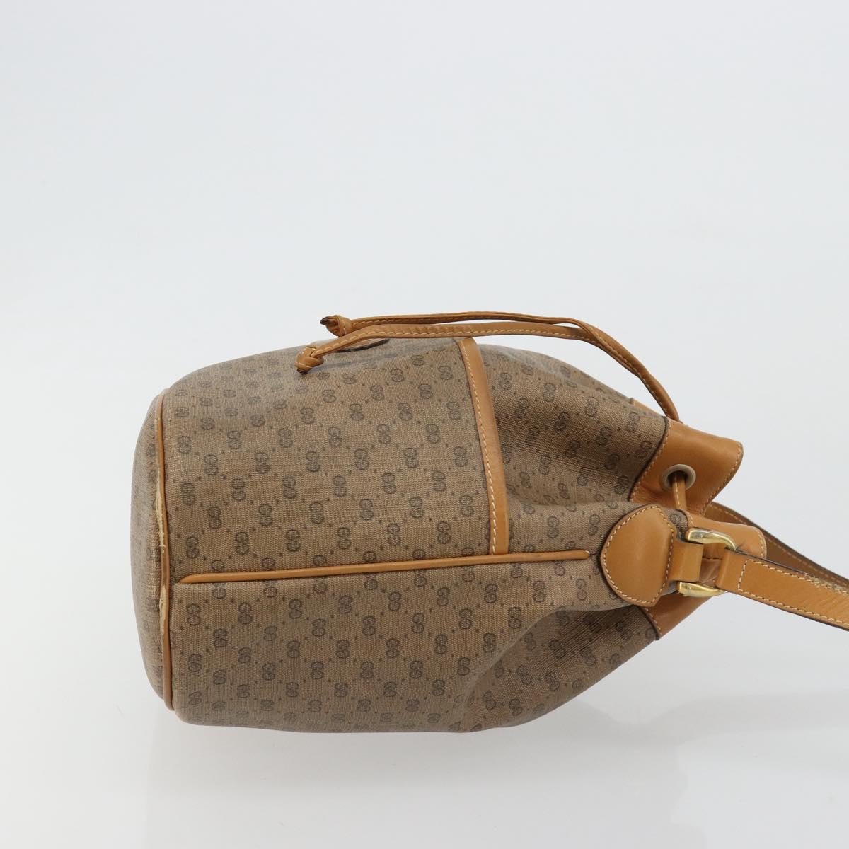 GUCCI Micro GG Supreme Shoulder Bag PVC Beige Gold 001 904 0791 Auth 182379