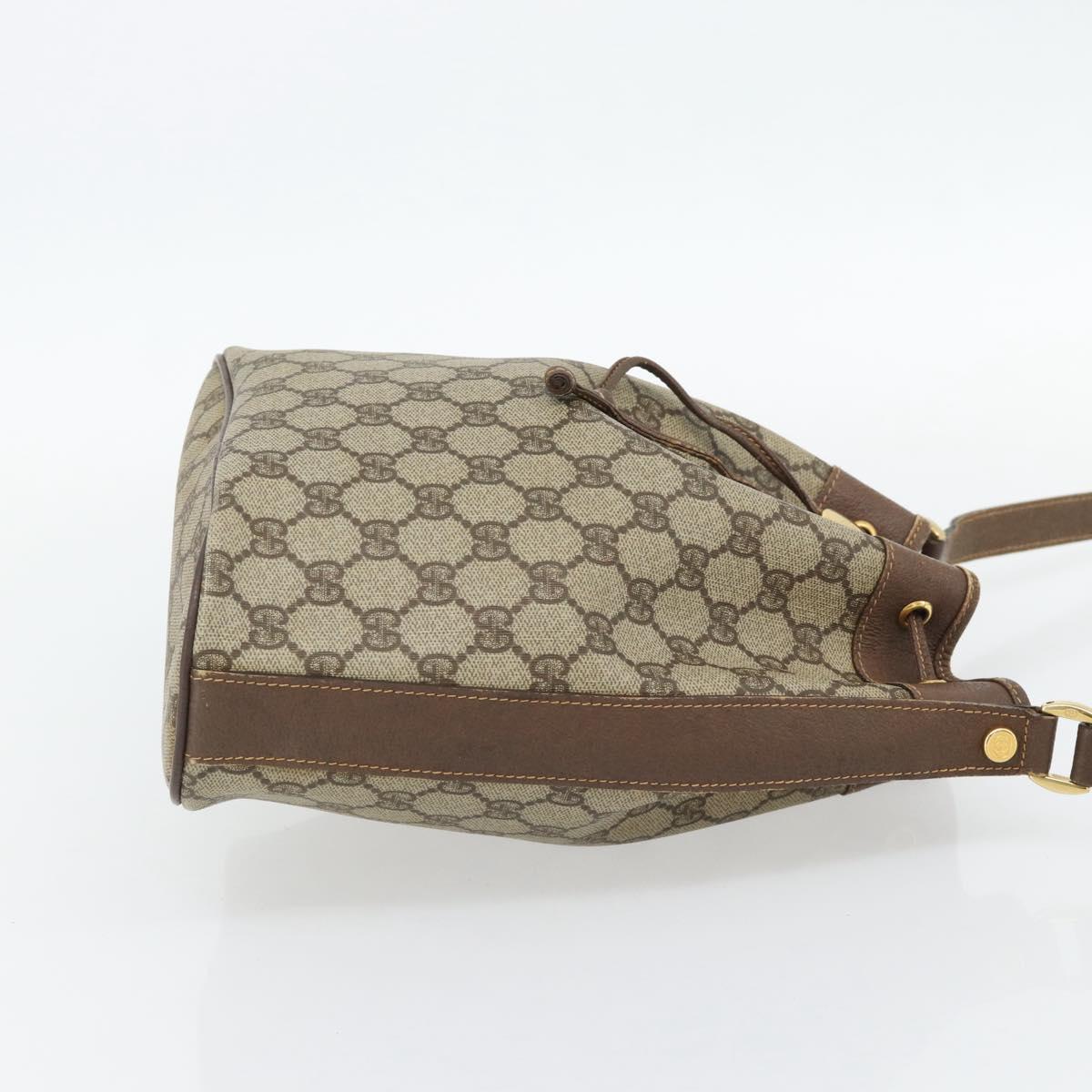GUCCI GG Supreme Shoulder Bag PVC Beige Gold 001 115 6179 4023 Auth 182381
