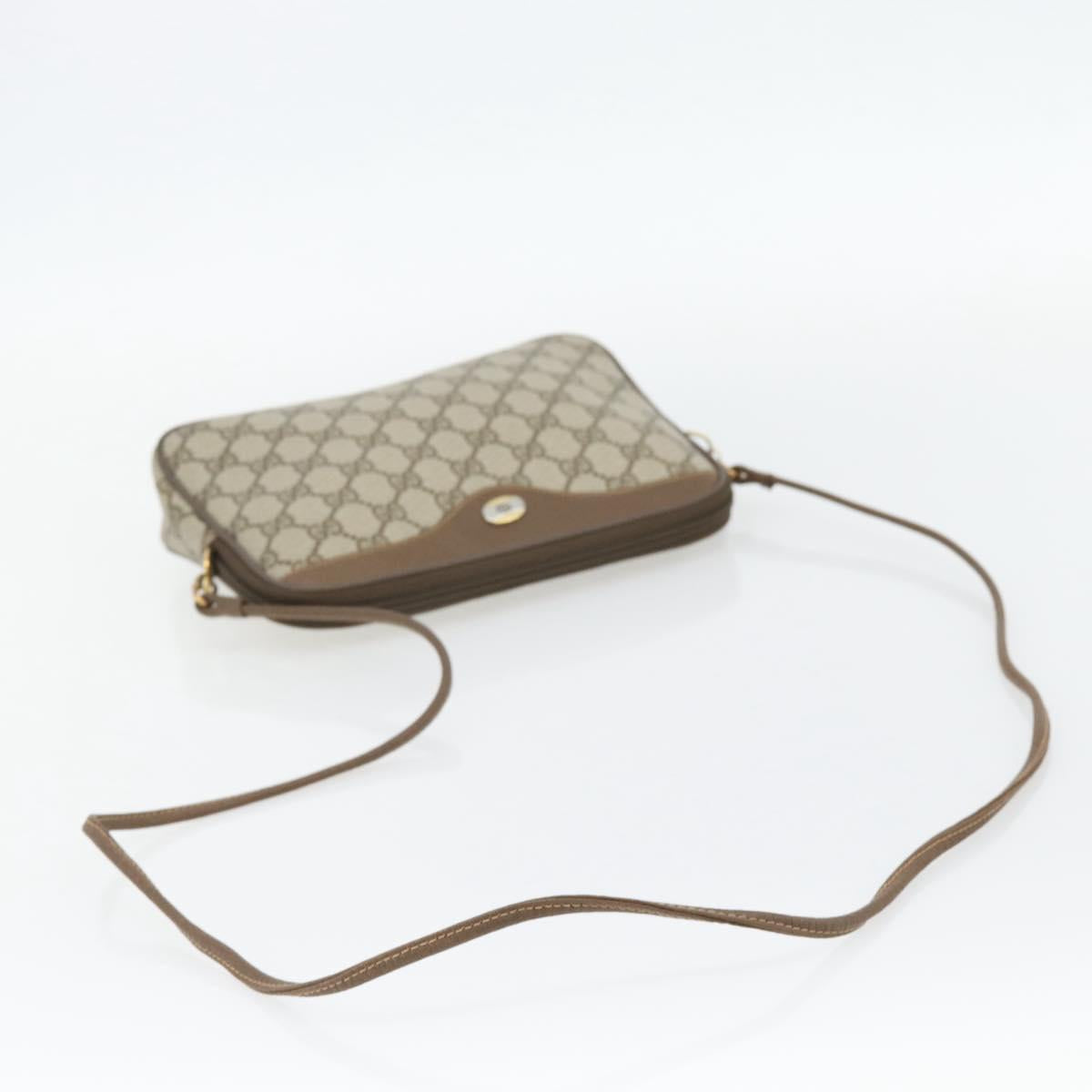 GUCCI GG Supreme Shoulder Bag PVC Beige Gold 97 02 068 Auth 182397