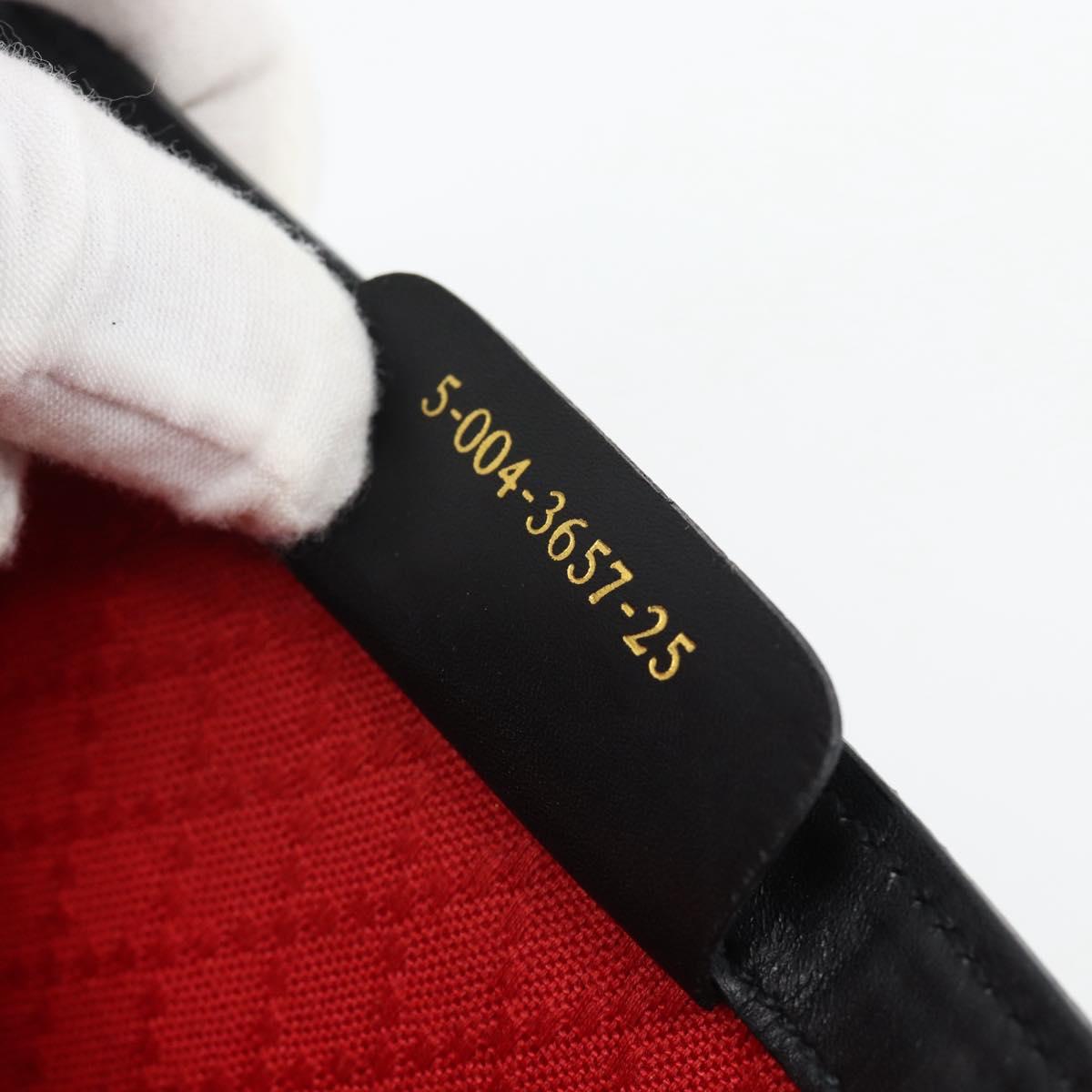 GUCCI GG Canvas Web Sherry Line Shoulder Bag Black Gold Red Auth 182398