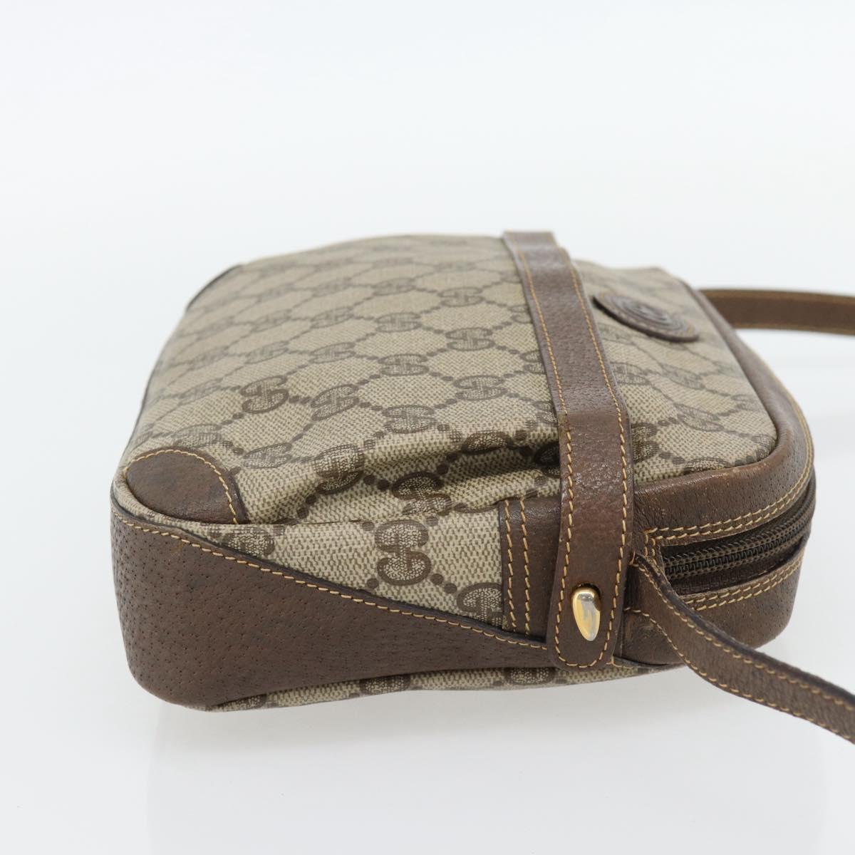 GUCCI GG Supreme Shoulder Bag PVC Beige Gold 007 90 0017 Auth 182403