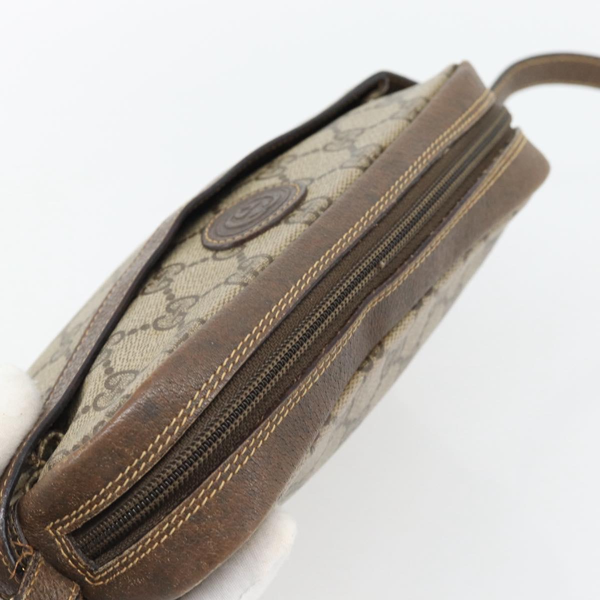 GUCCI GG Supreme Shoulder Bag PVC Beige Gold 007 90 0017 Auth 182403