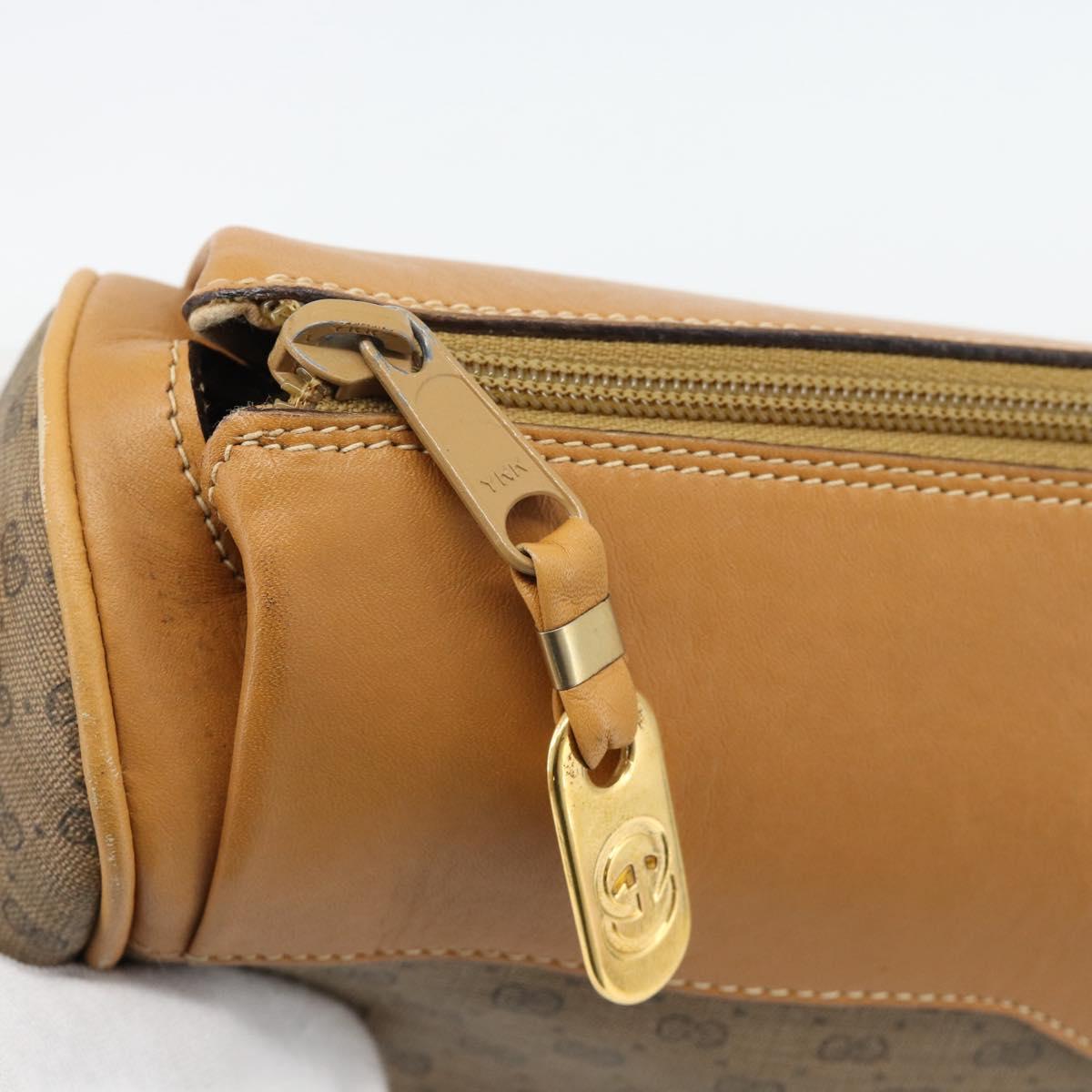 GUCCI Micro GG Supreme Shoulder Bag PVC Beige Gold 001 115 4001 Auth 182404