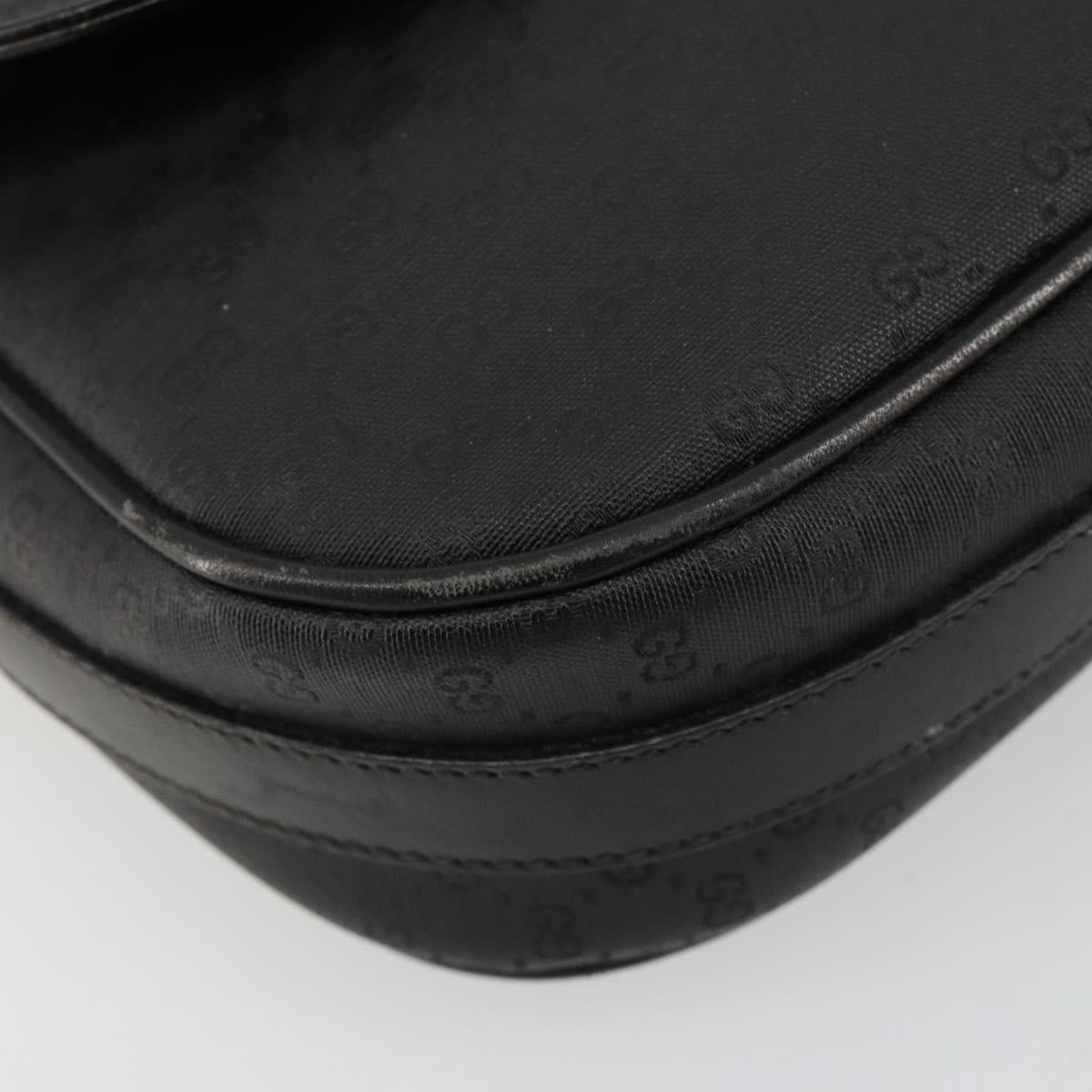GUCCI Micro GG Supreme Web Sherry Line Bag PVC Black 001 115 0914 Auth 182409