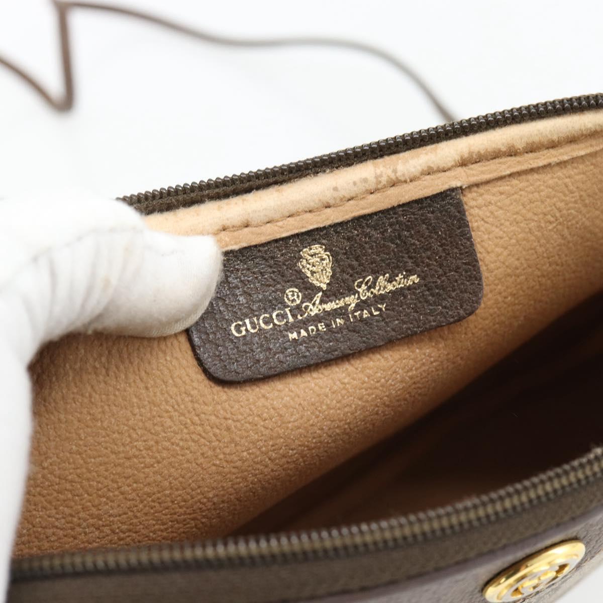GUCCI GG Supreme Shoulder Bag PVC Beige Gold 97 02 068 Auth 182410