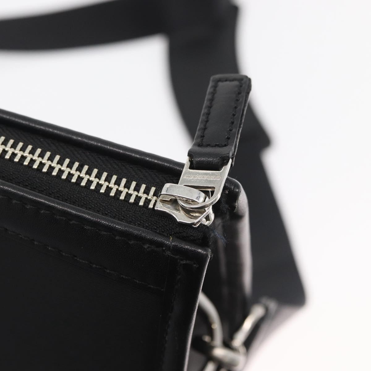 BURBERRY Business Bag Nylon 2way Black Silver Auth 182417