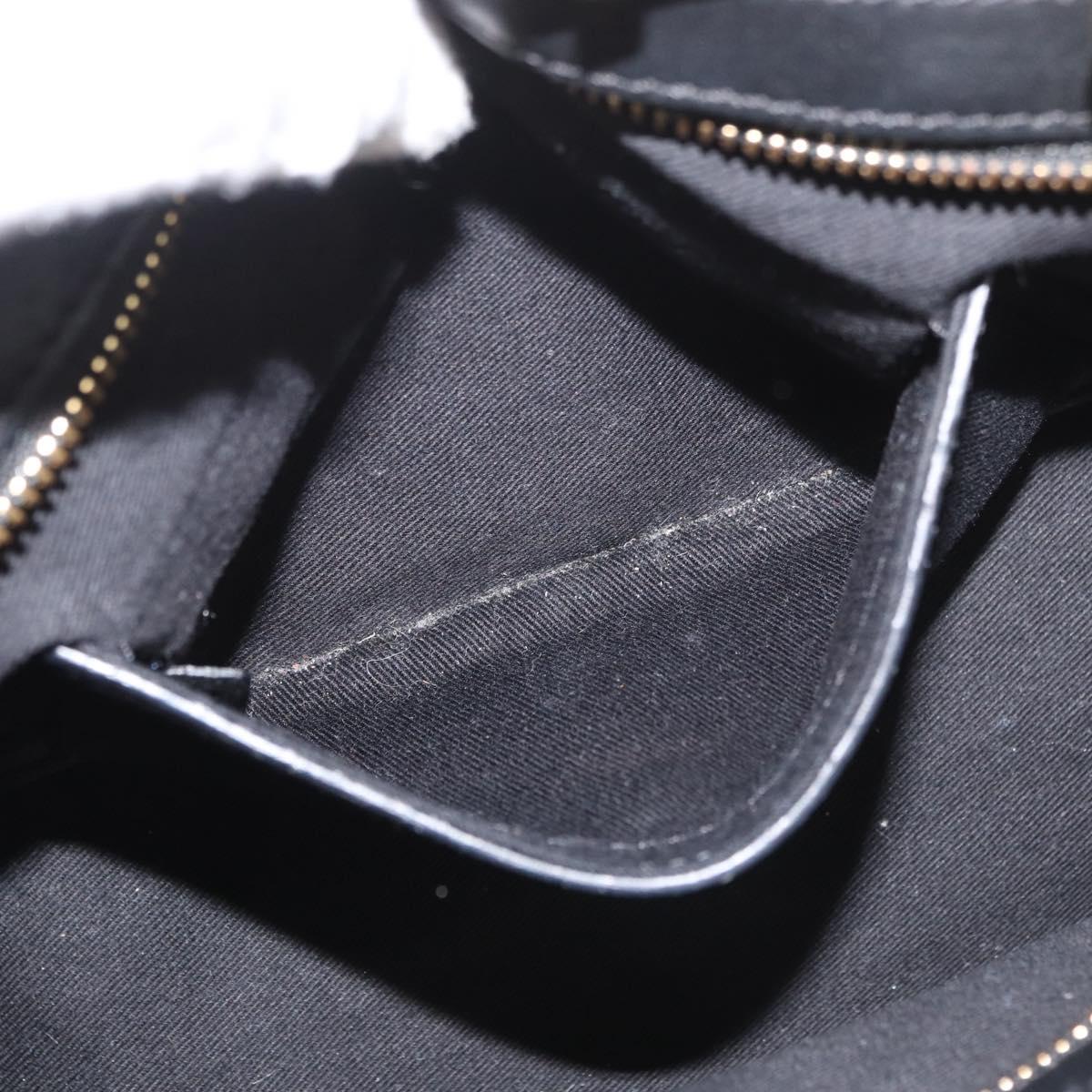 Chloe Alice Hand Bag Leather 2way Black Gold Auth 182441
