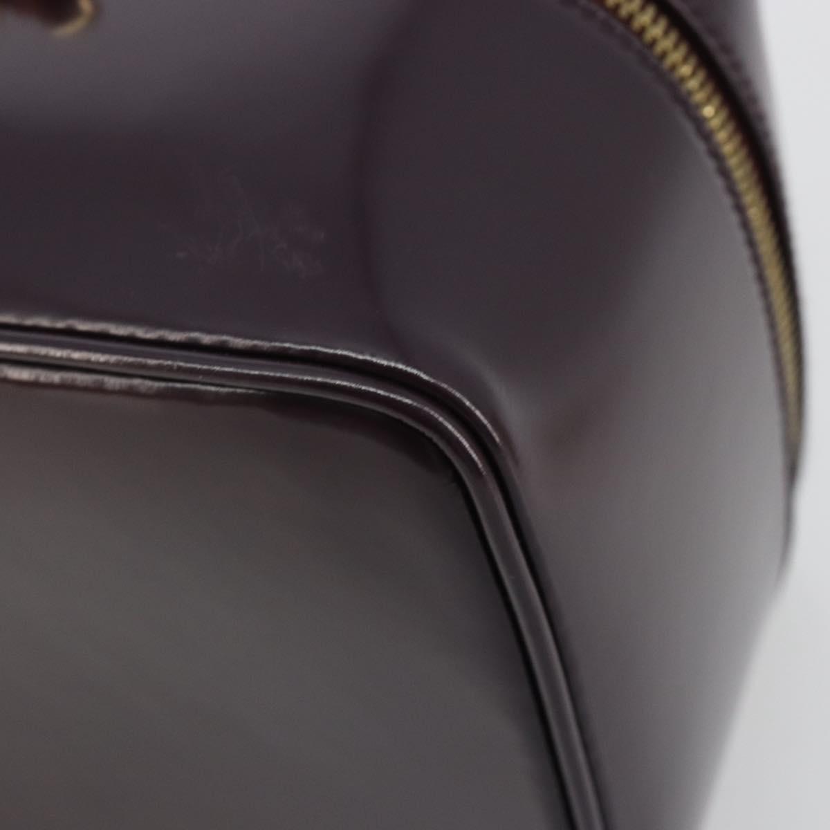 GUCCI Bamboo Vanity Hand Bag Patent leather Navy Gold 032 1956 0150 Auth 182446